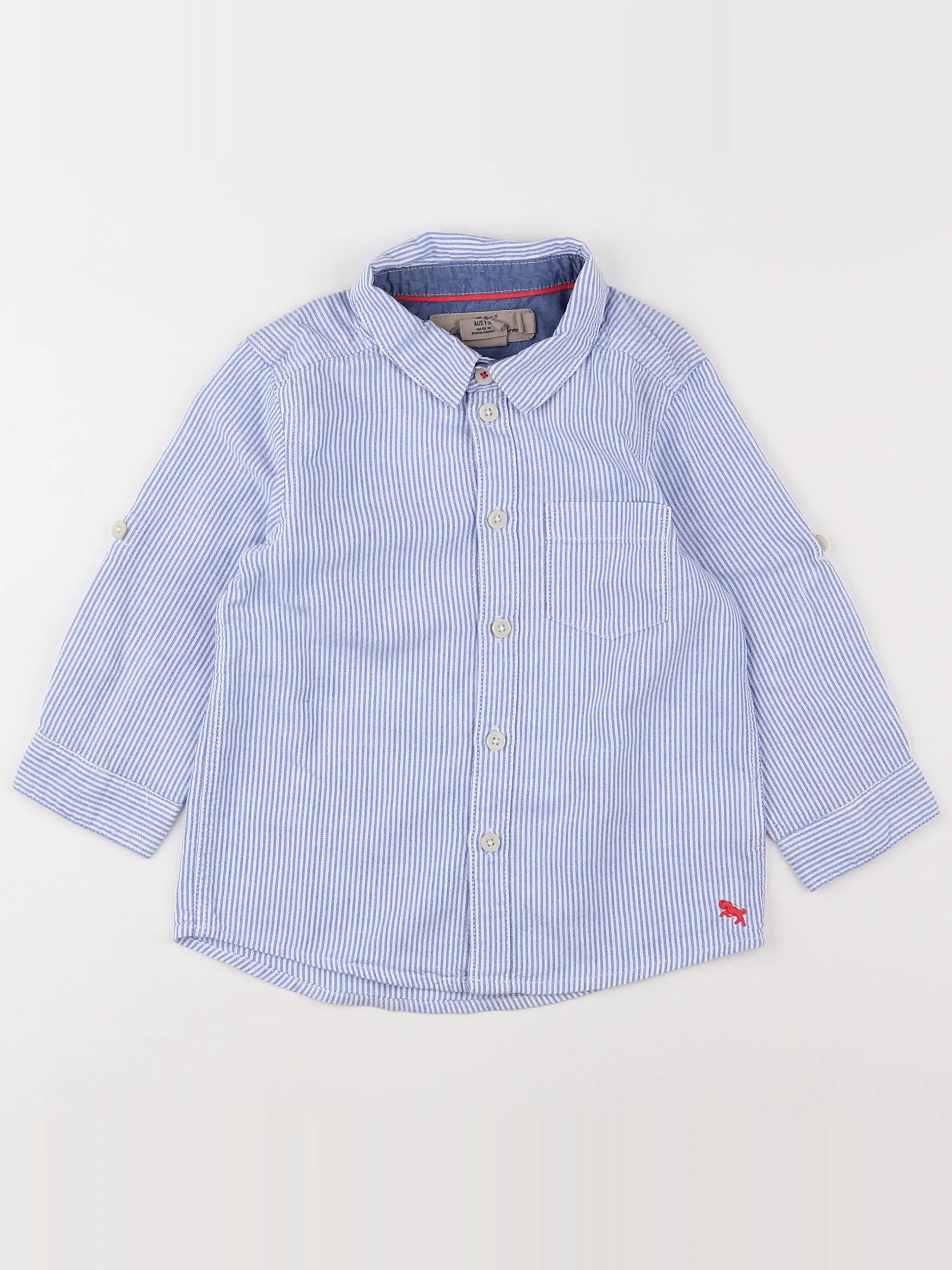 H&M - chemise bleu - 12 mois