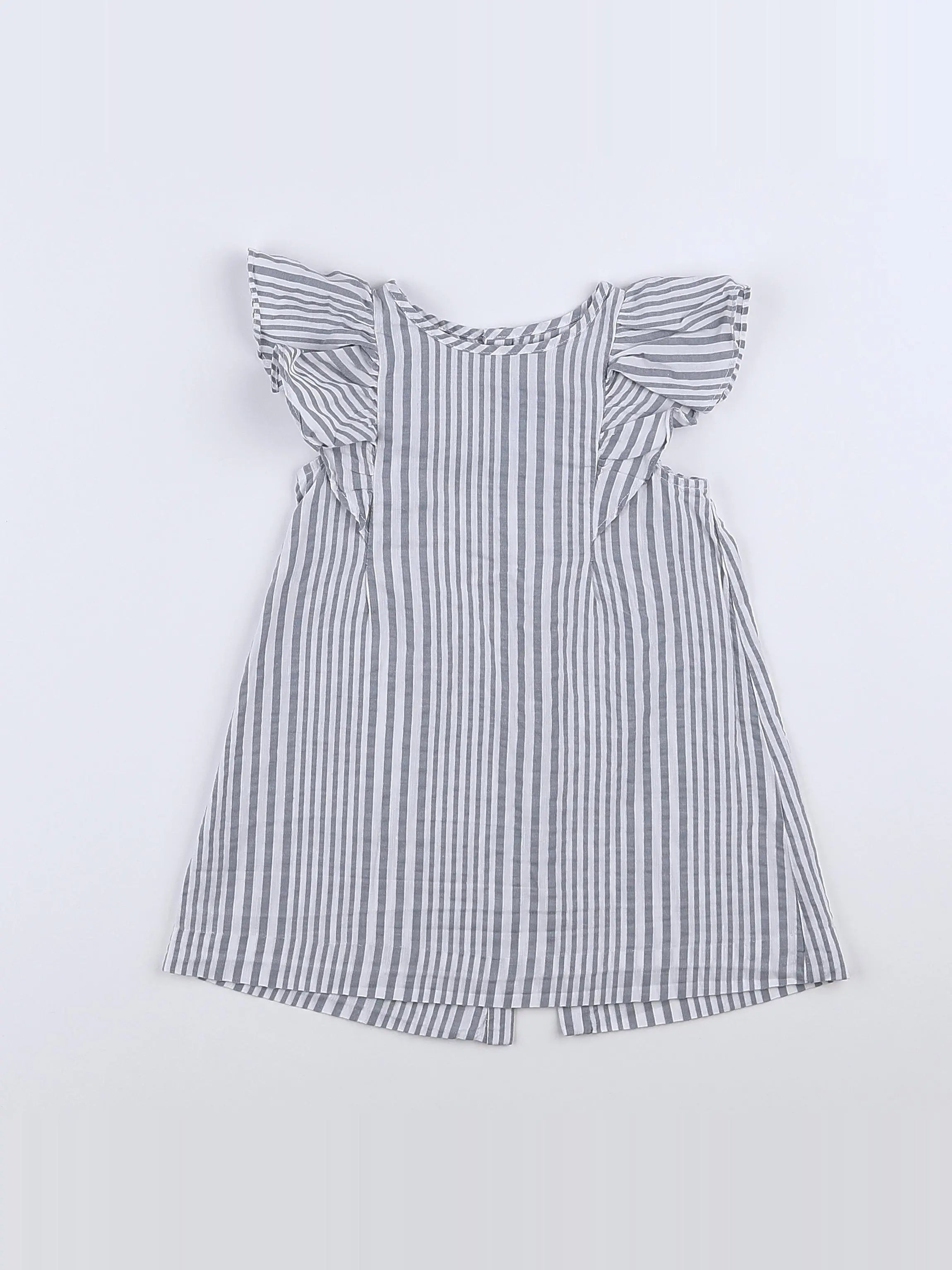 Jacadi - robe blanc, gris - 18 mois