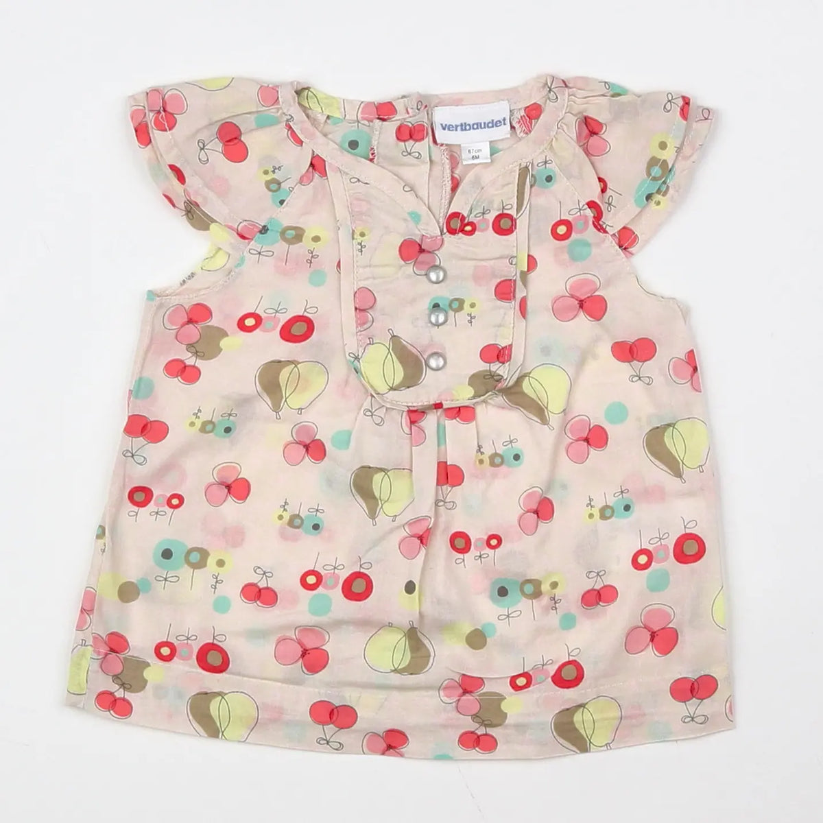Vertbaudet - blouse multicolore - 6 mois