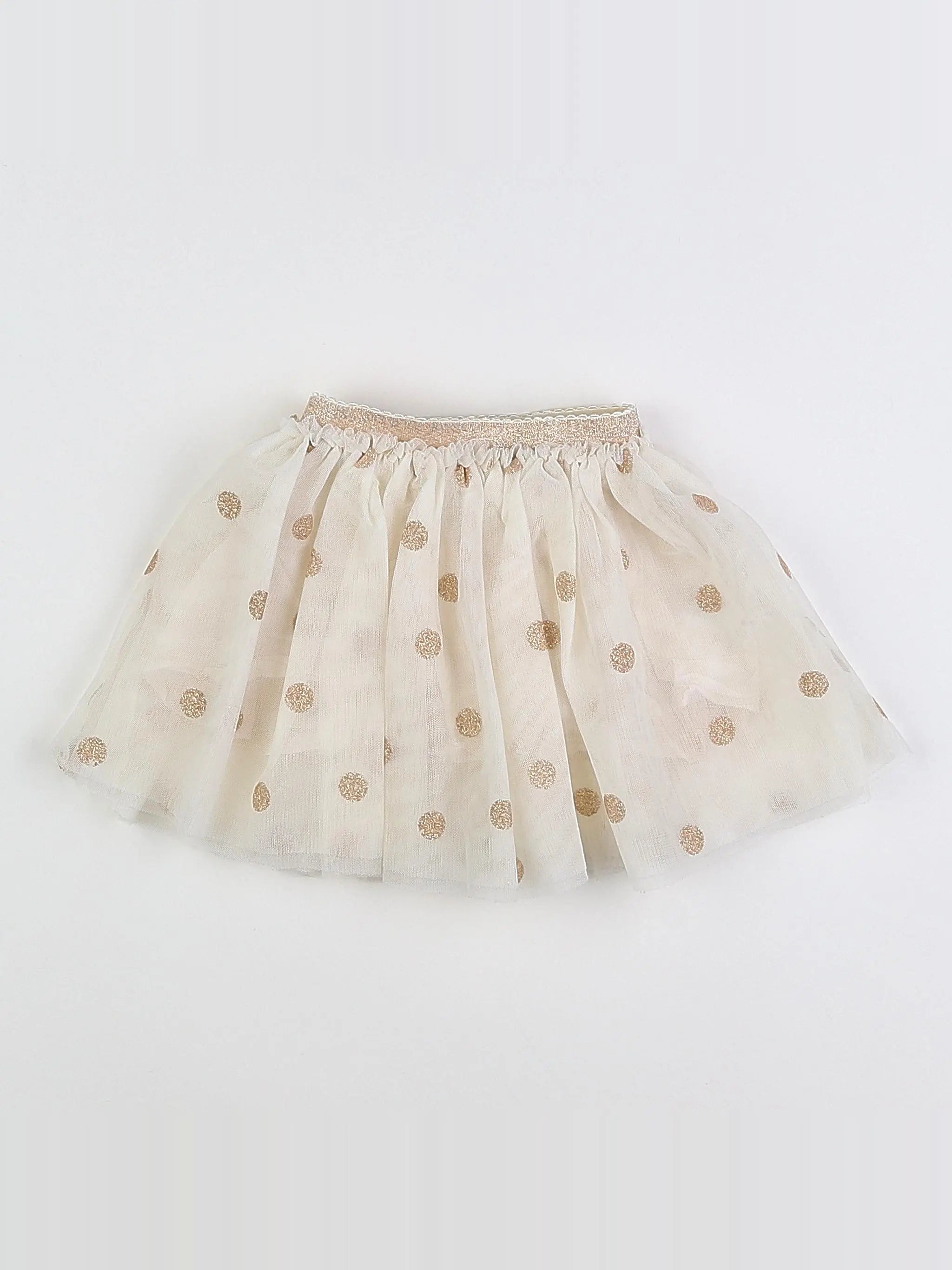 Tape à l'oeil - jupe beige, or - 9 mois