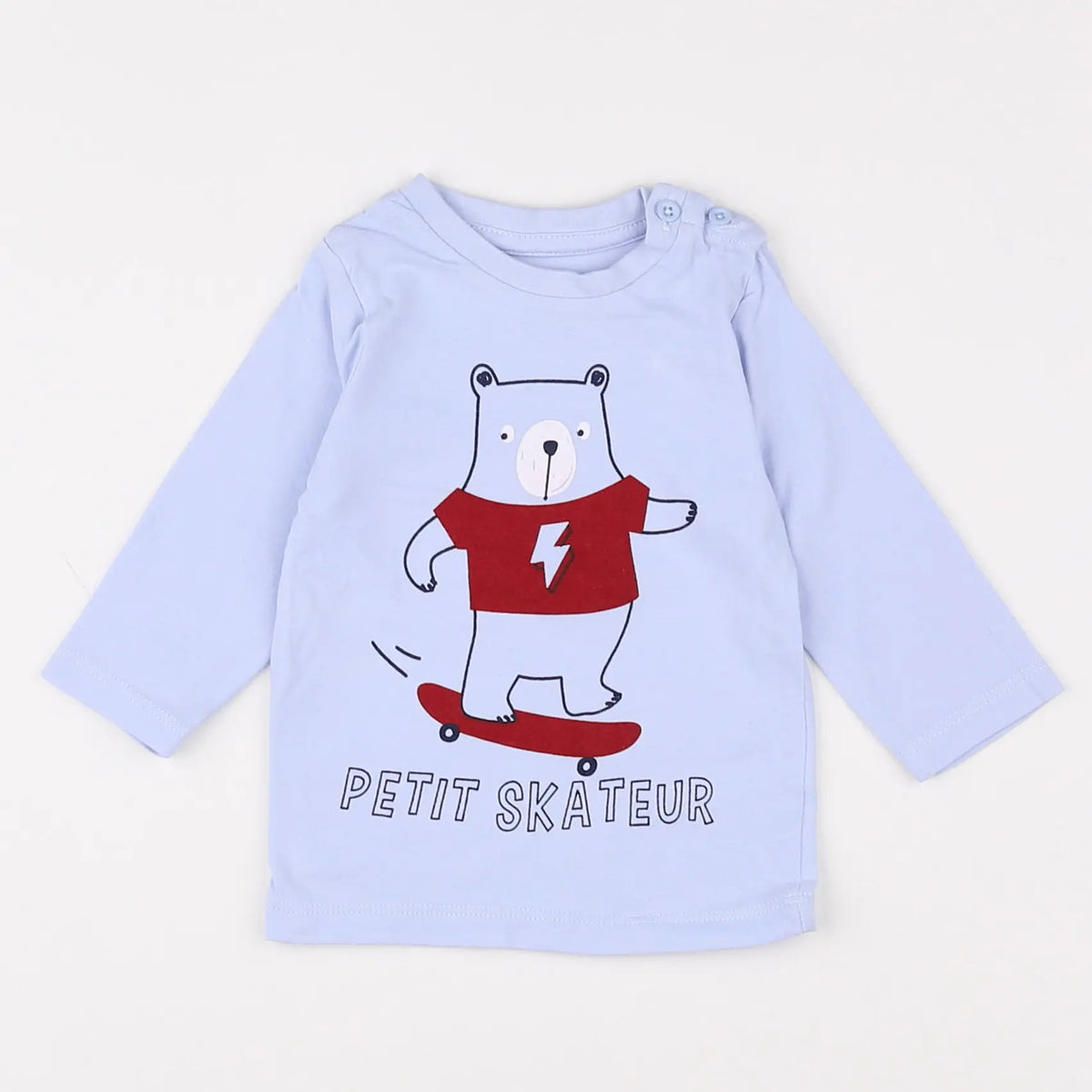 Vertbaudet - tee-shirt bleu - 3 mois