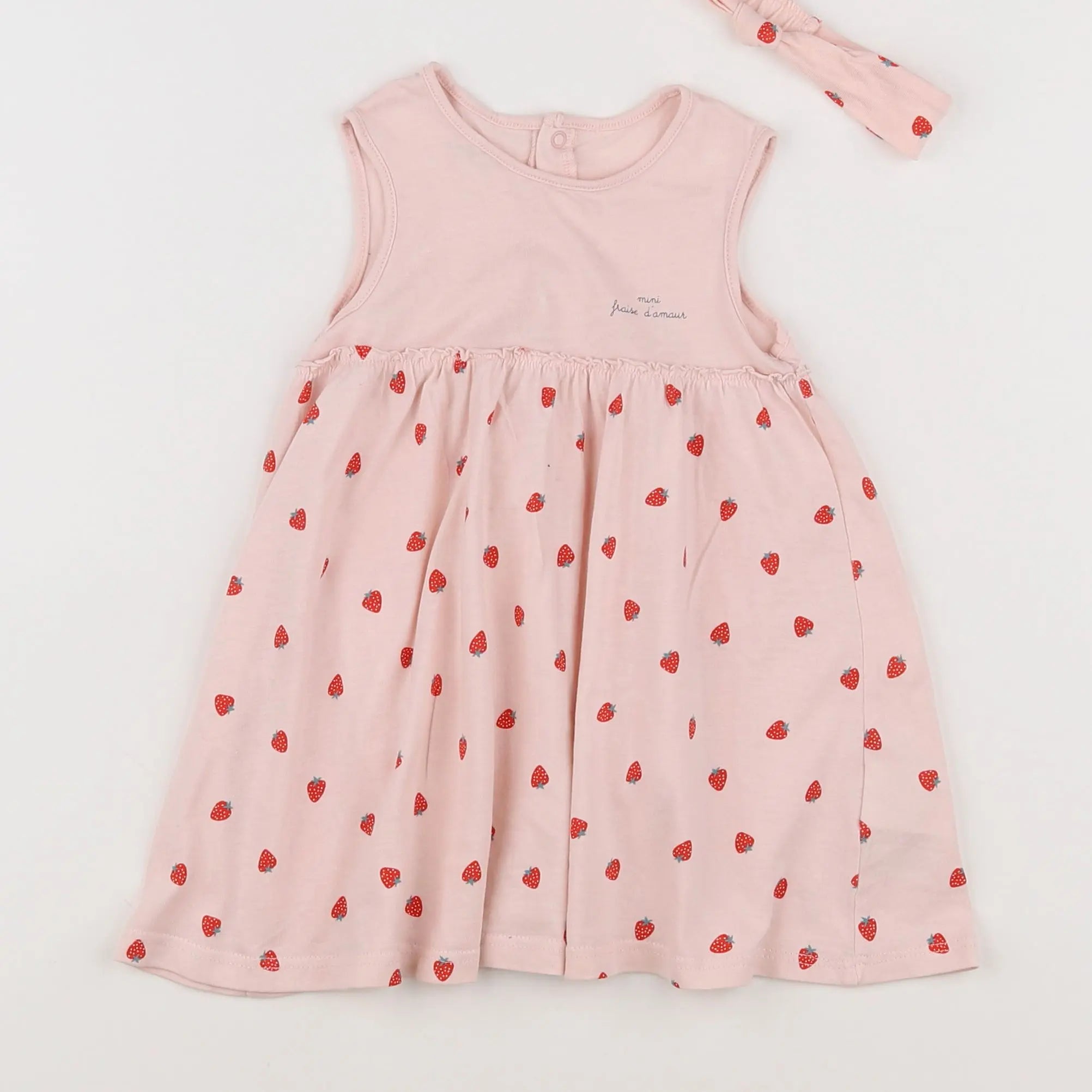 Vertbaudet - robe rose - 12 mois