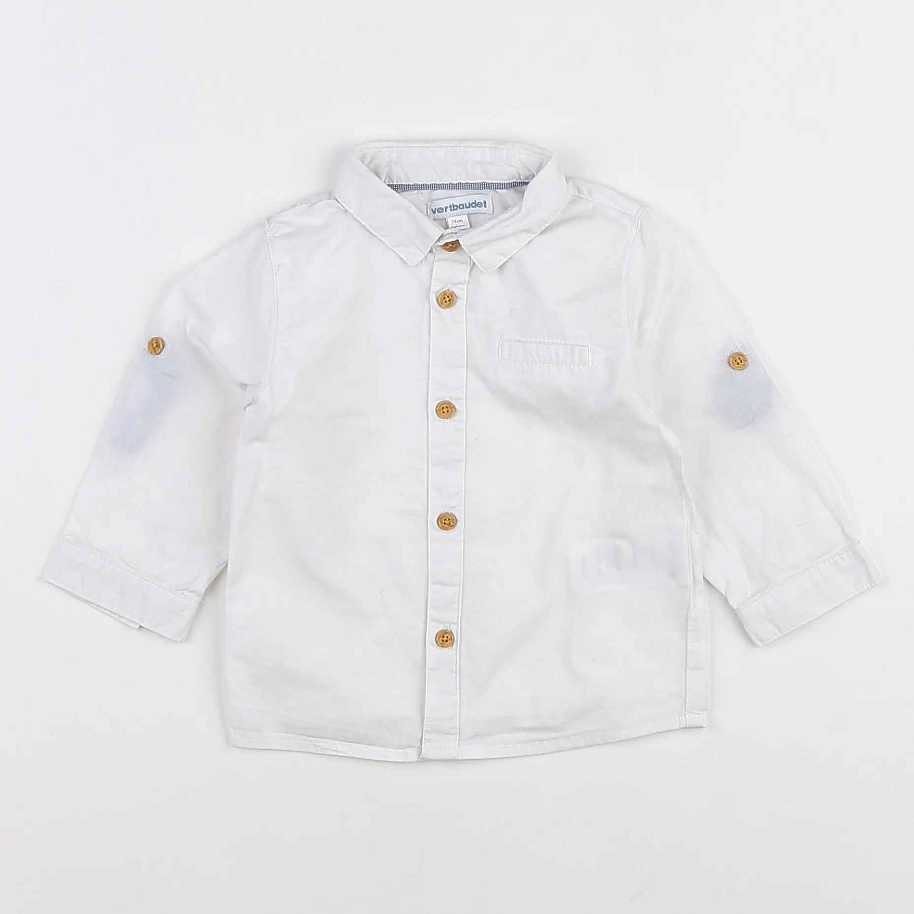 Vertbaudet - chemise blanc - 12 mois