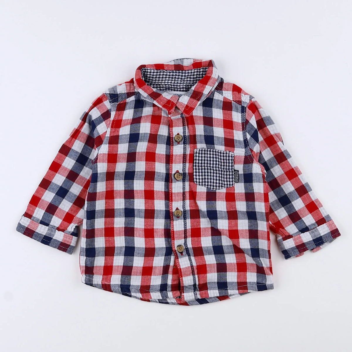 Vertbaudet - chemise multicolore - 9 mois
