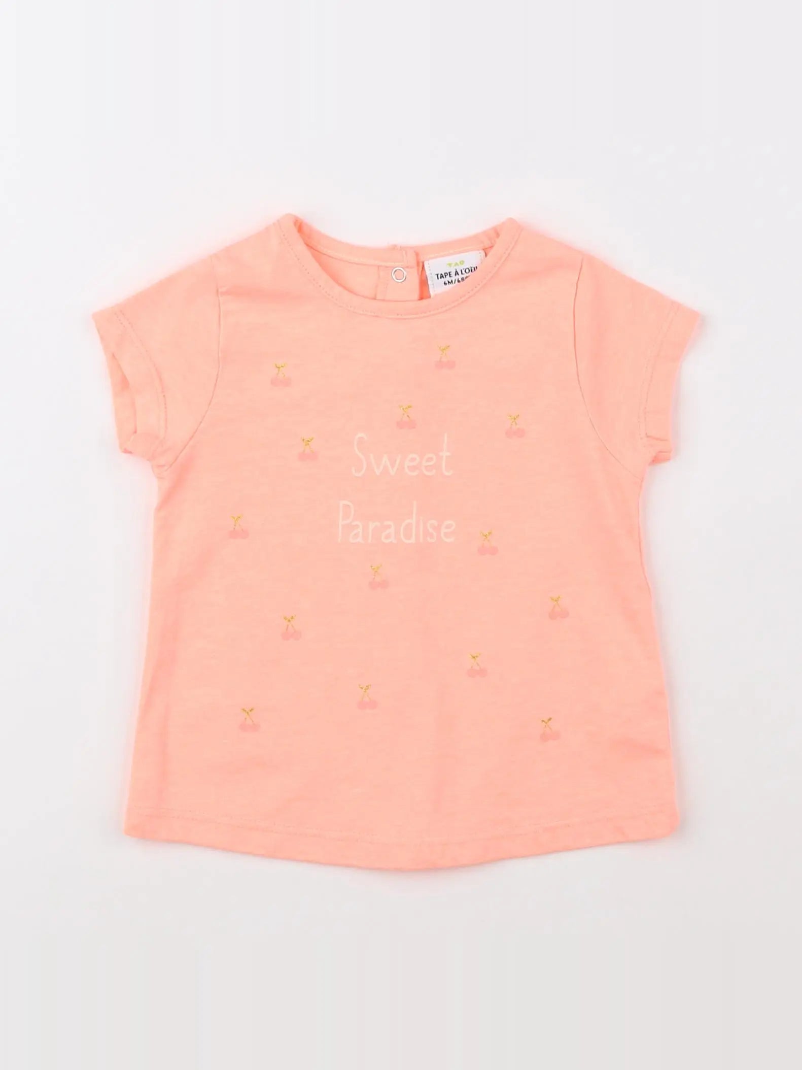 Tape à l'oeil - tee-shirt orange - 6 mois