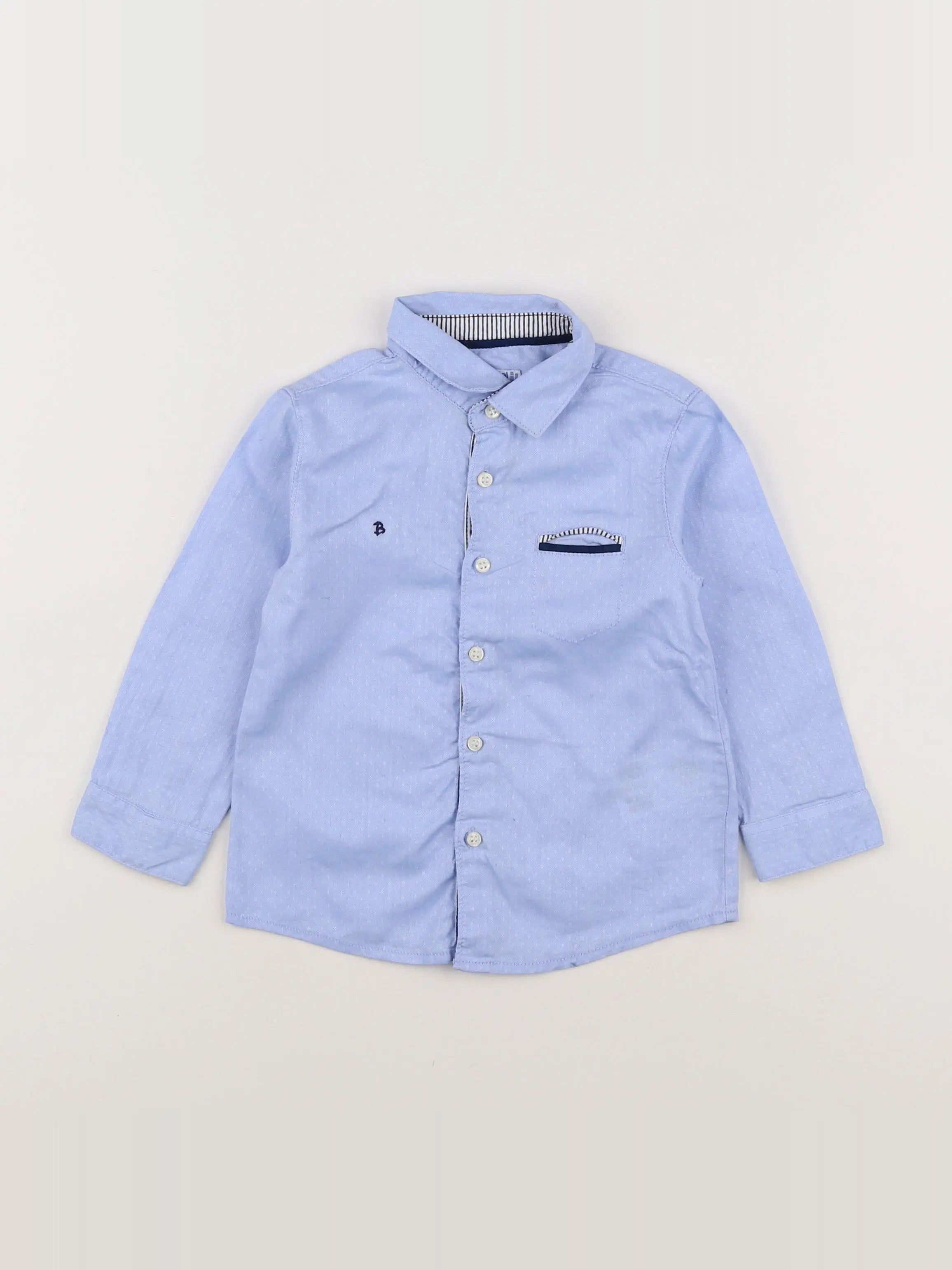 Mayoral - chemise bleu - 18 mois