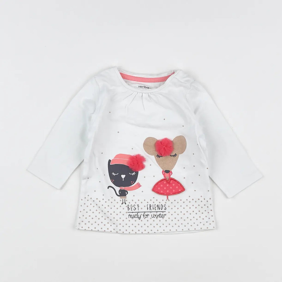 Vertbaudet - tee-shirt multicolore - 3 mois