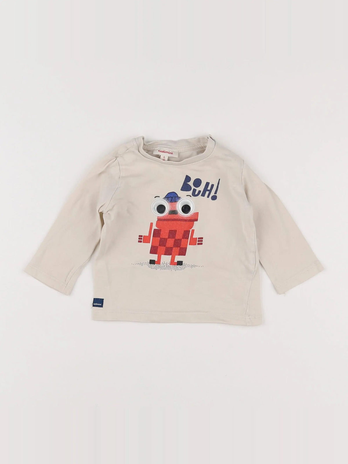 Catimini - tee-shirt beige - 6 mois