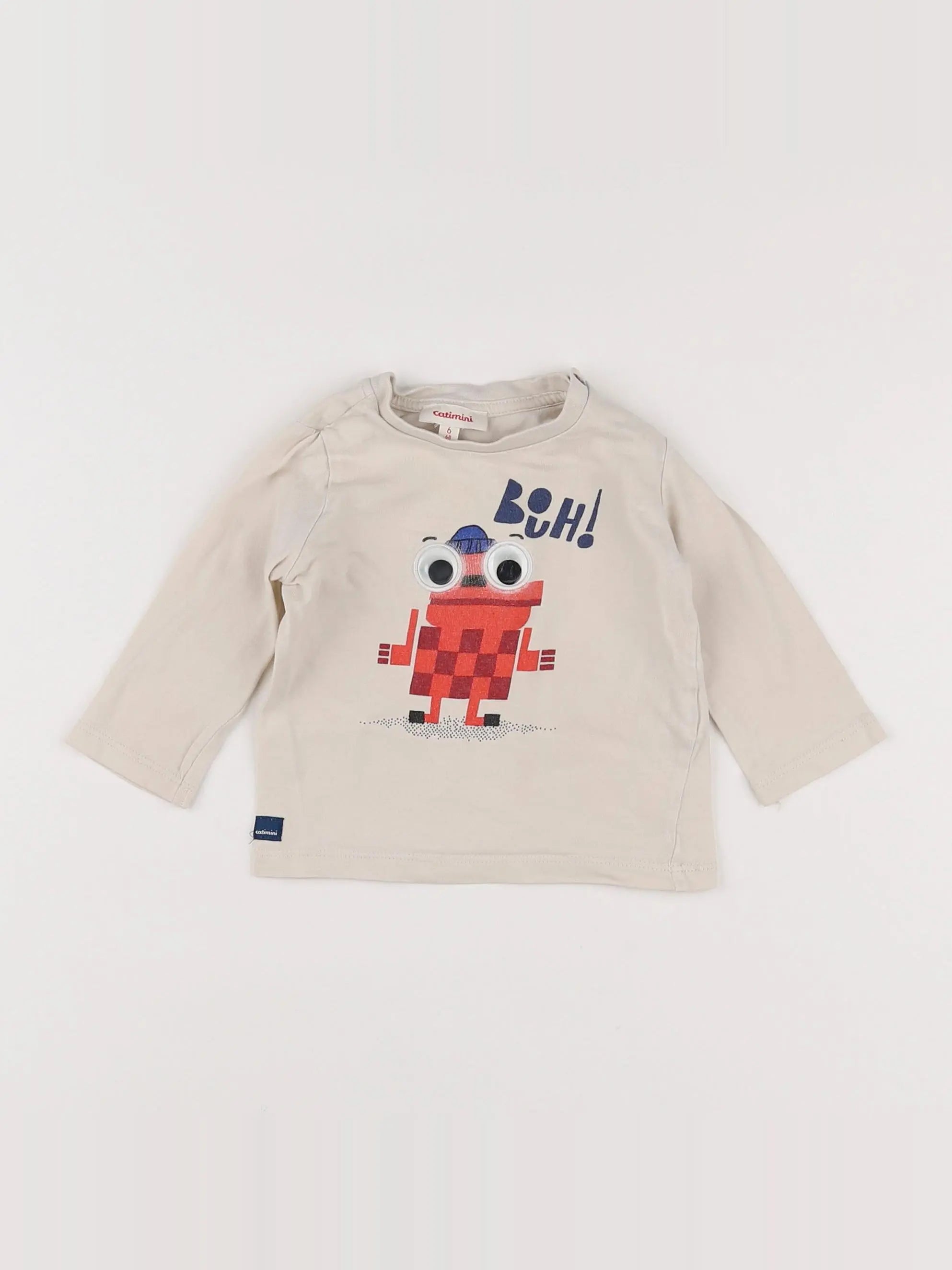 Catimini - tee-shirt beige - 6 mois