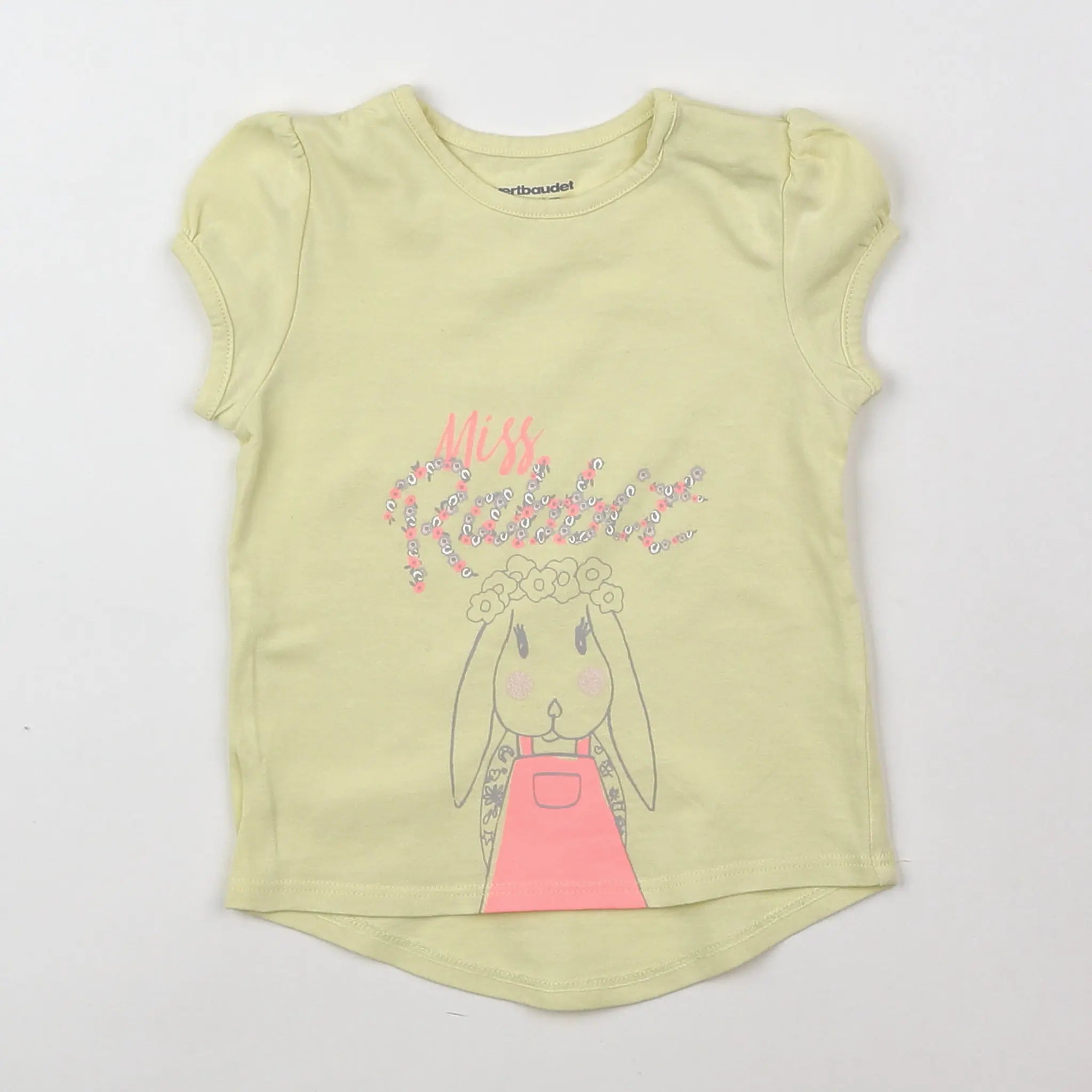 Vertbaudet - tee-shirt jaune - 9 mois