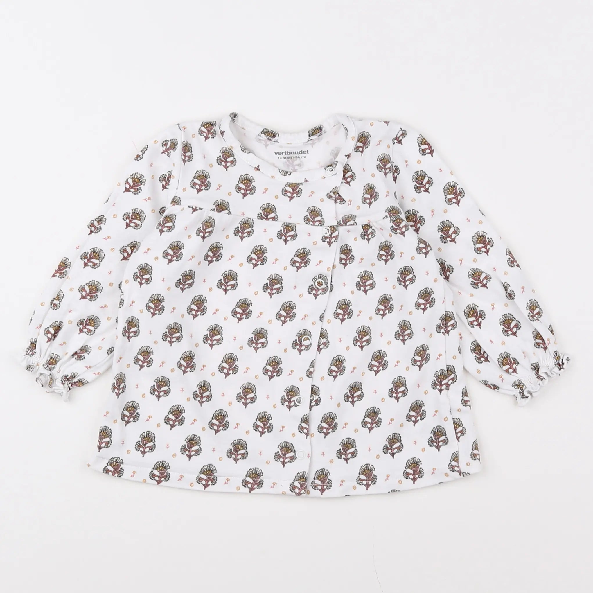 Vertbaudet - tee-shirt blanc - 12 mois