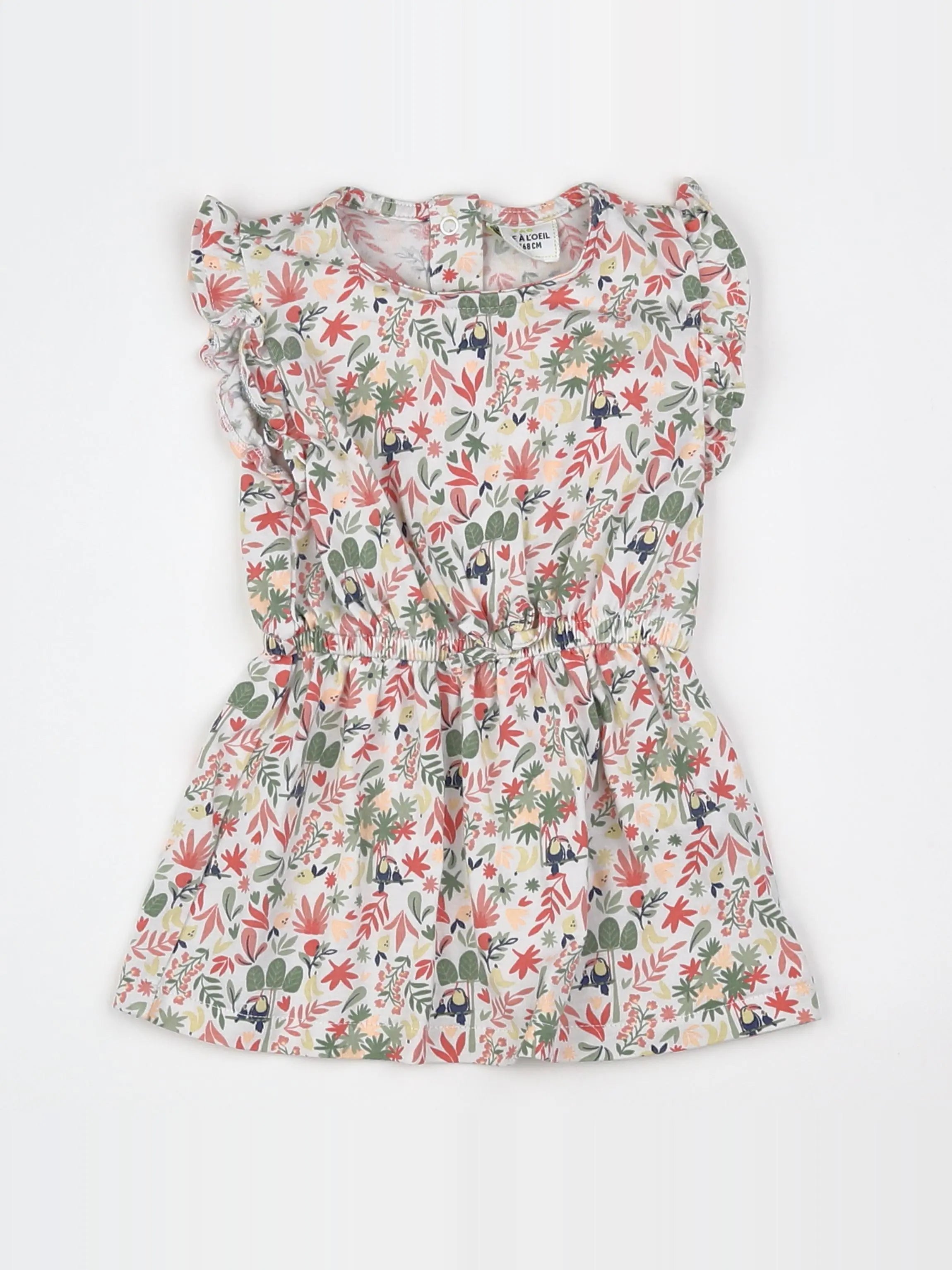 Tape à l'oeil - robe multicolore - 6 mois