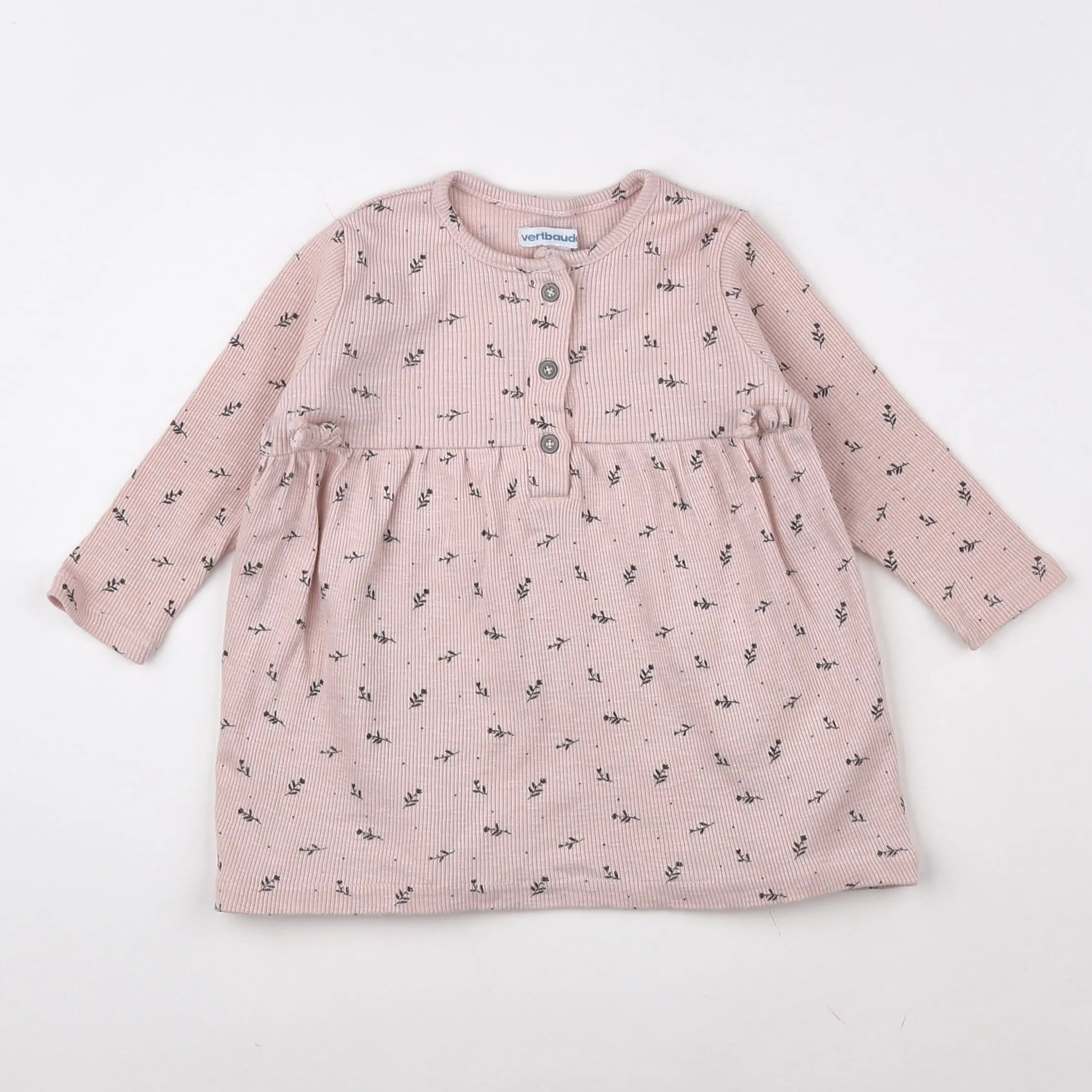 Vertbaudet - robe rose - 12 mois
