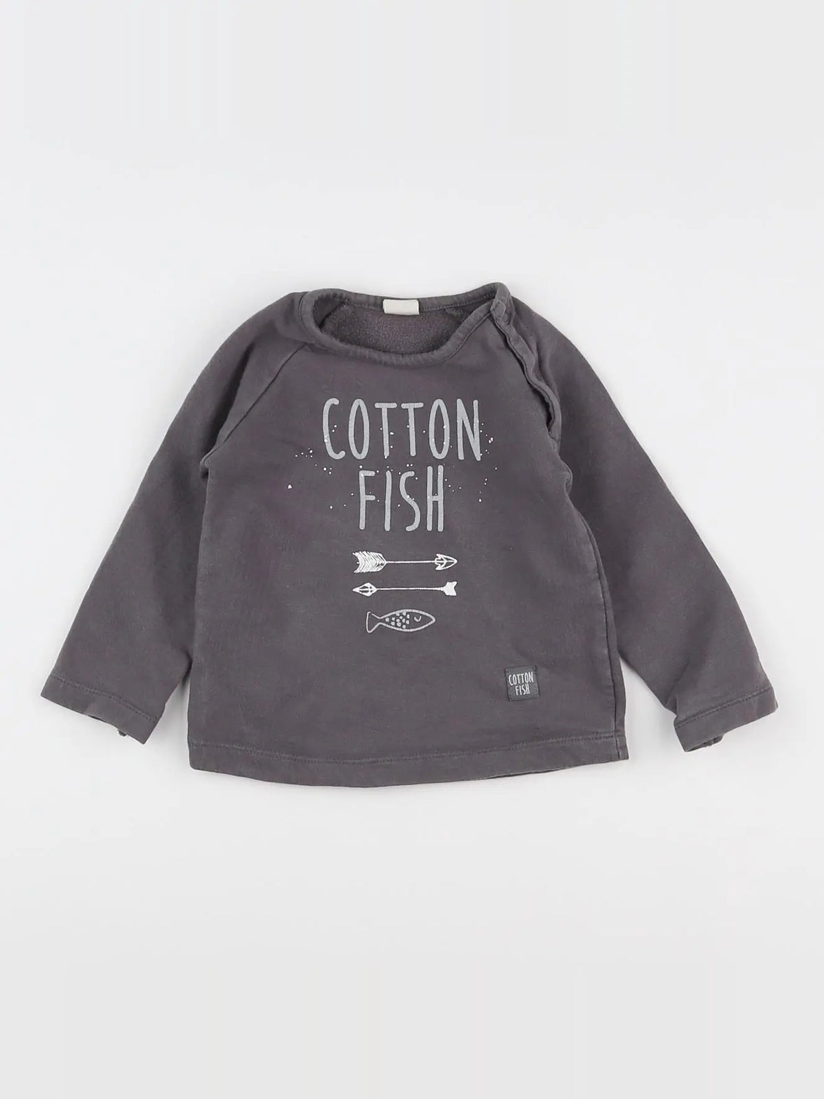 Cotton Fish - sweat gris - 12 mois
