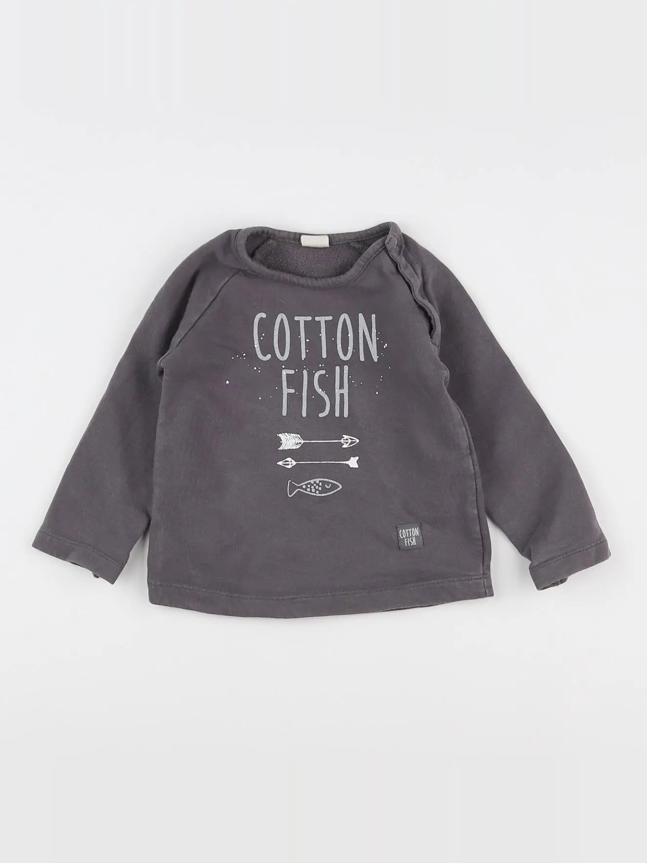 Cotton Fish - sweat gris - 12 mois