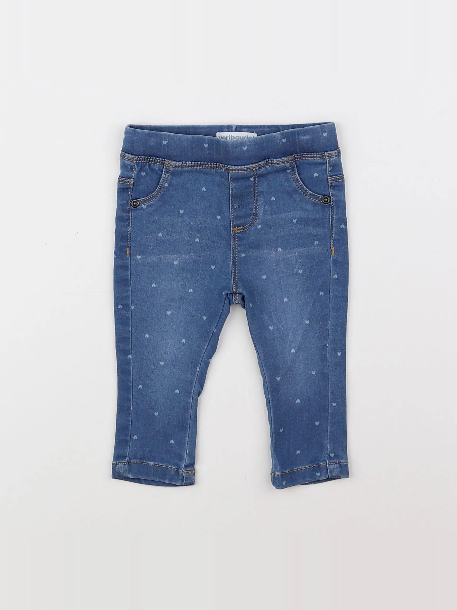Vertbaudet - jegging bleu - 6 mois