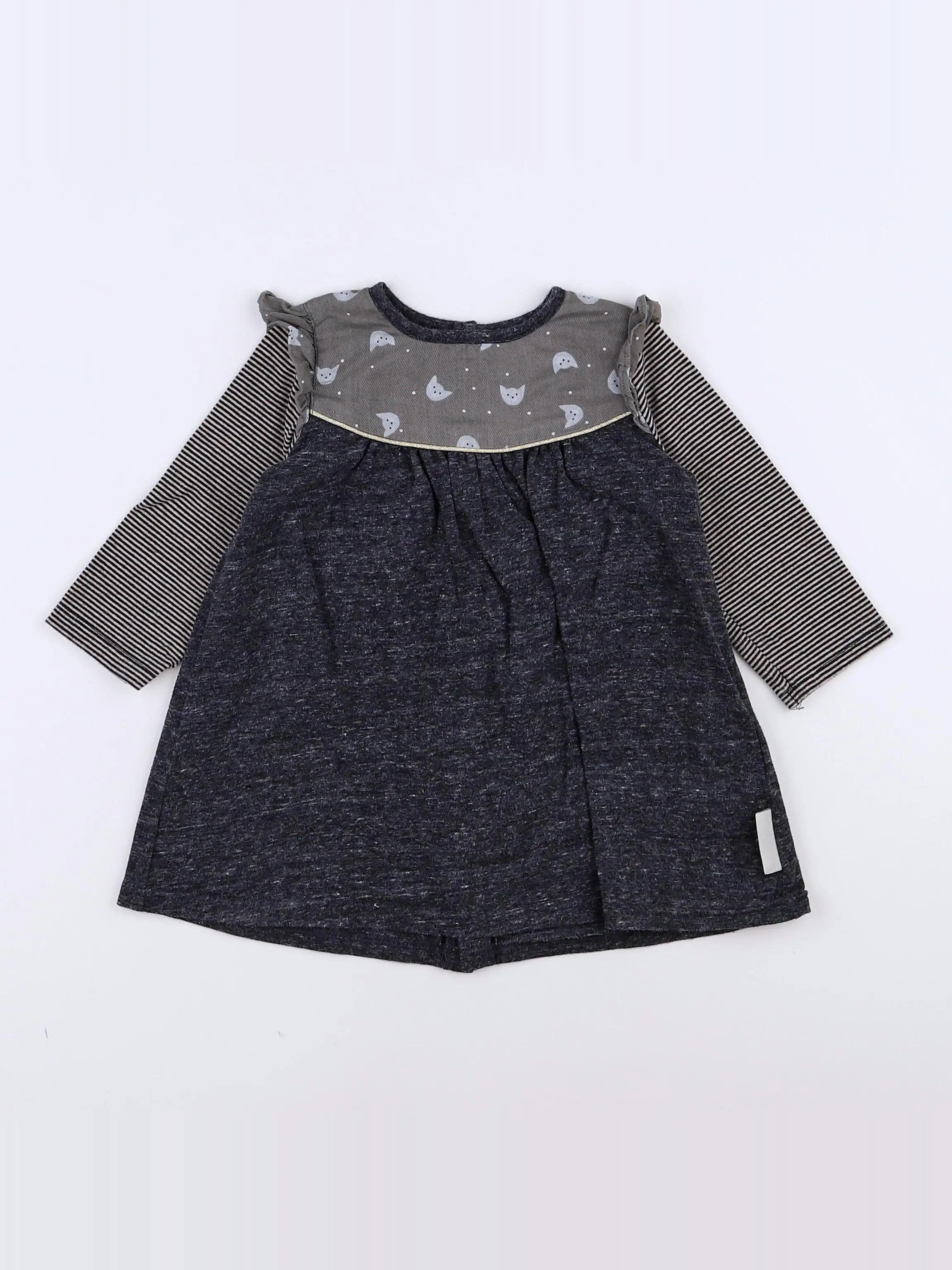 Moulin Roty - robe gris - 12 mois