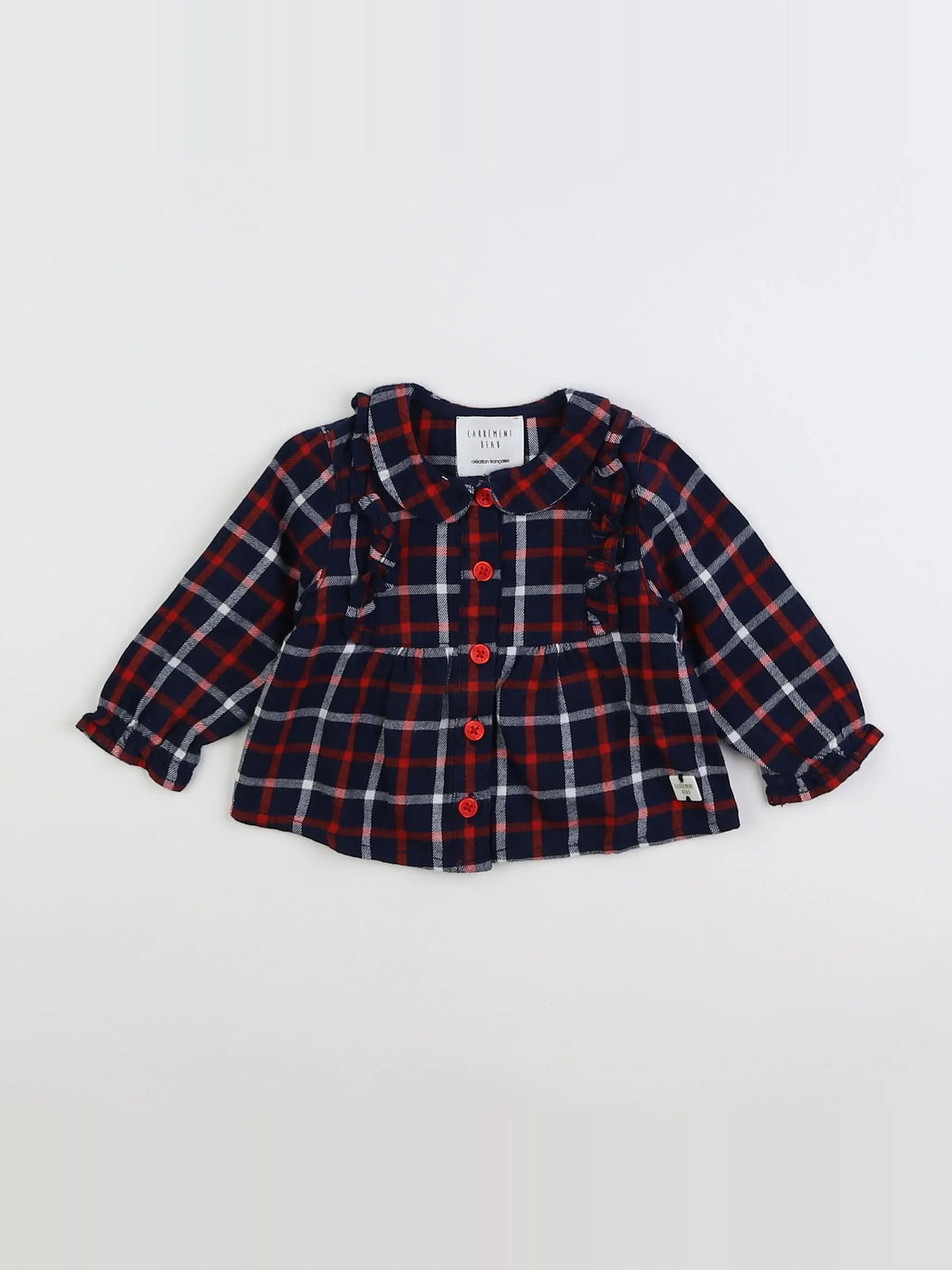 Carrément Beau - blouse bleu - 3 mois