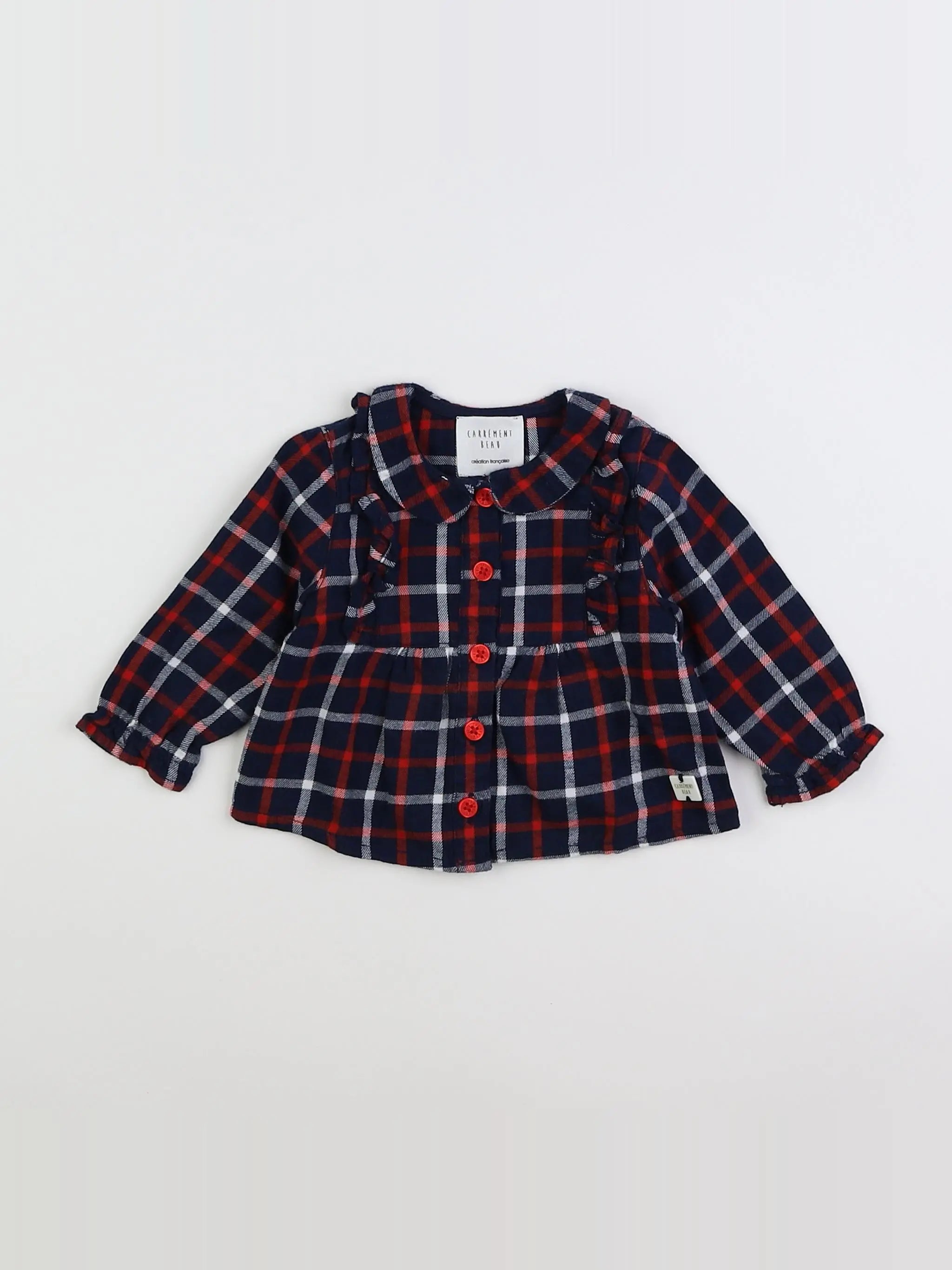 Carrément Beau - blouse bleu - 3 mois