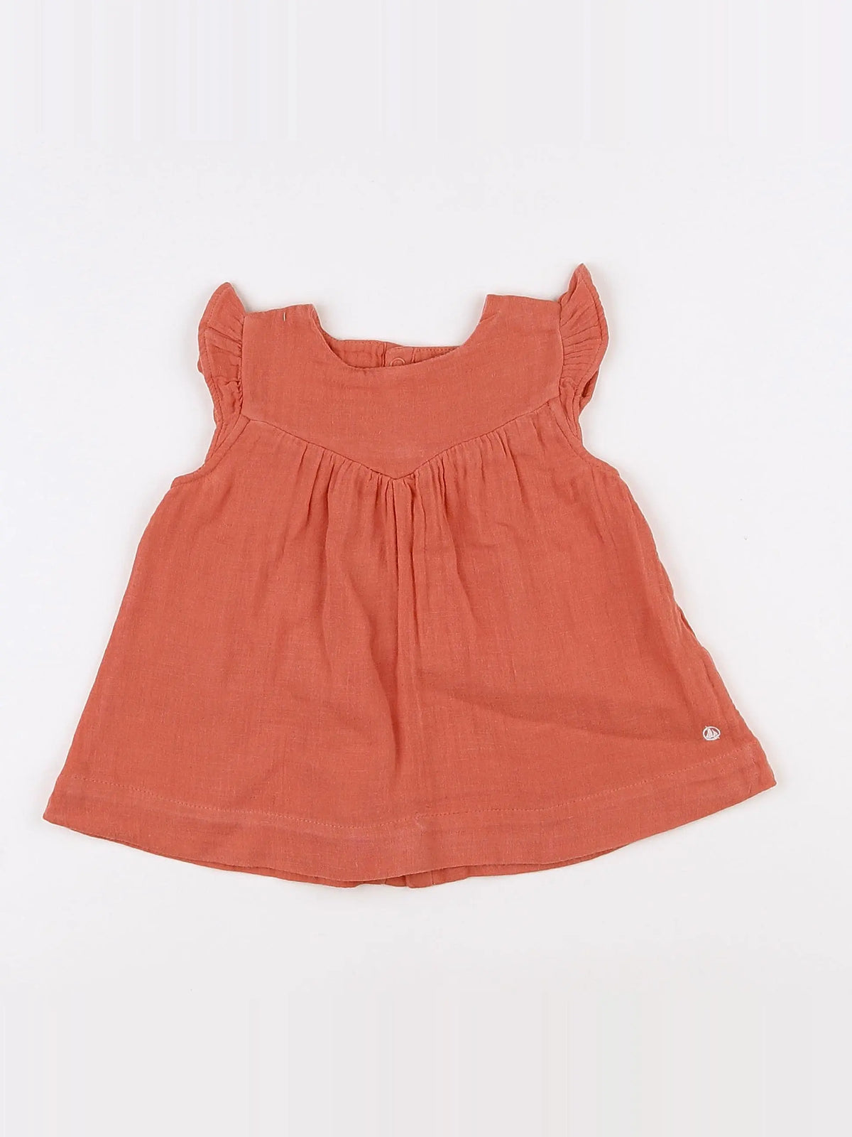 Petit Bateau - robe orange - 3 mois