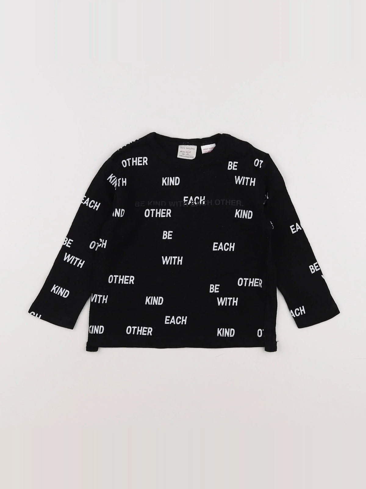 Zara - tee-shirt noir - 12/18 mois