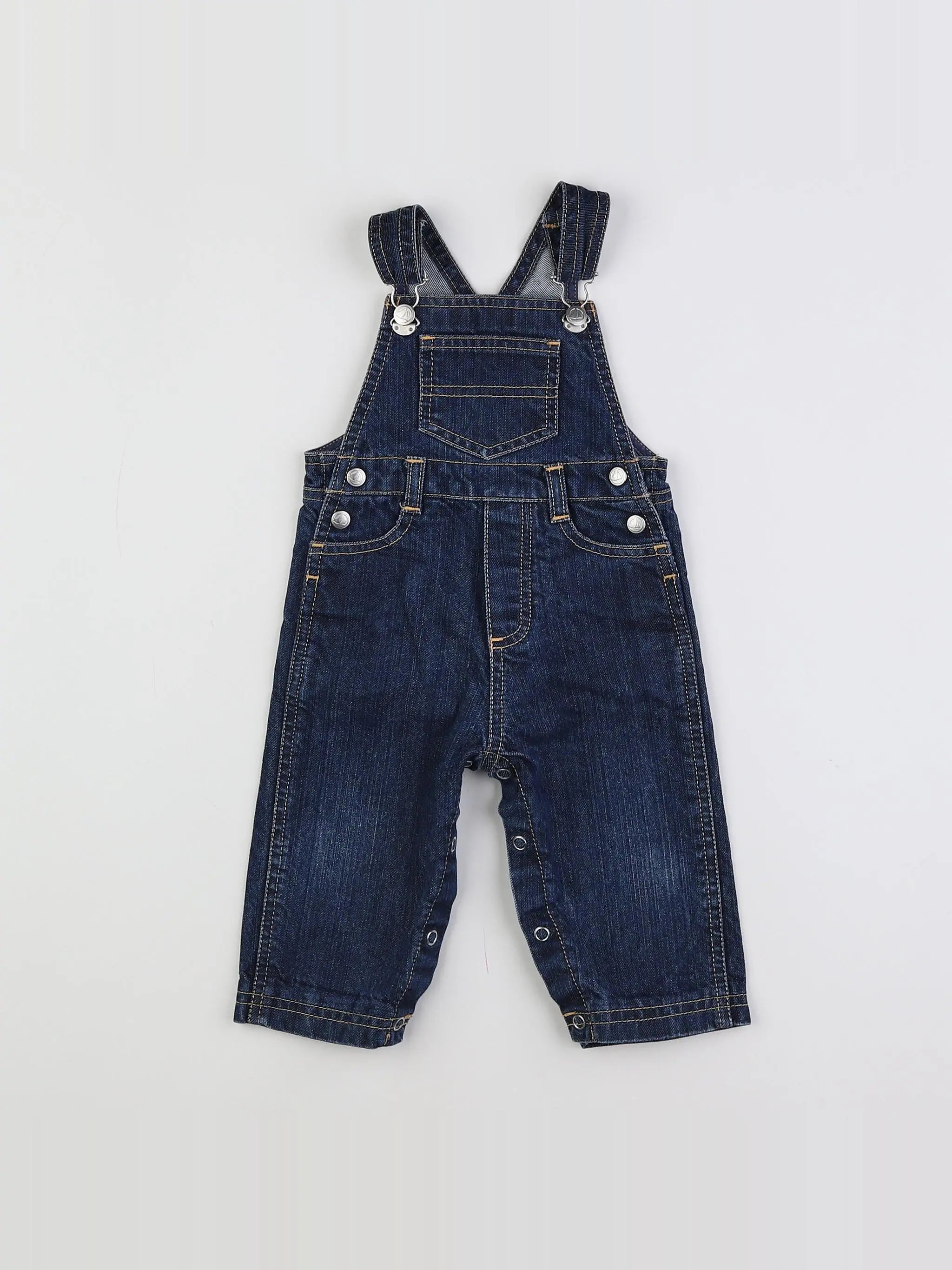 Petit Bateau - salopette bleu - 6 mois