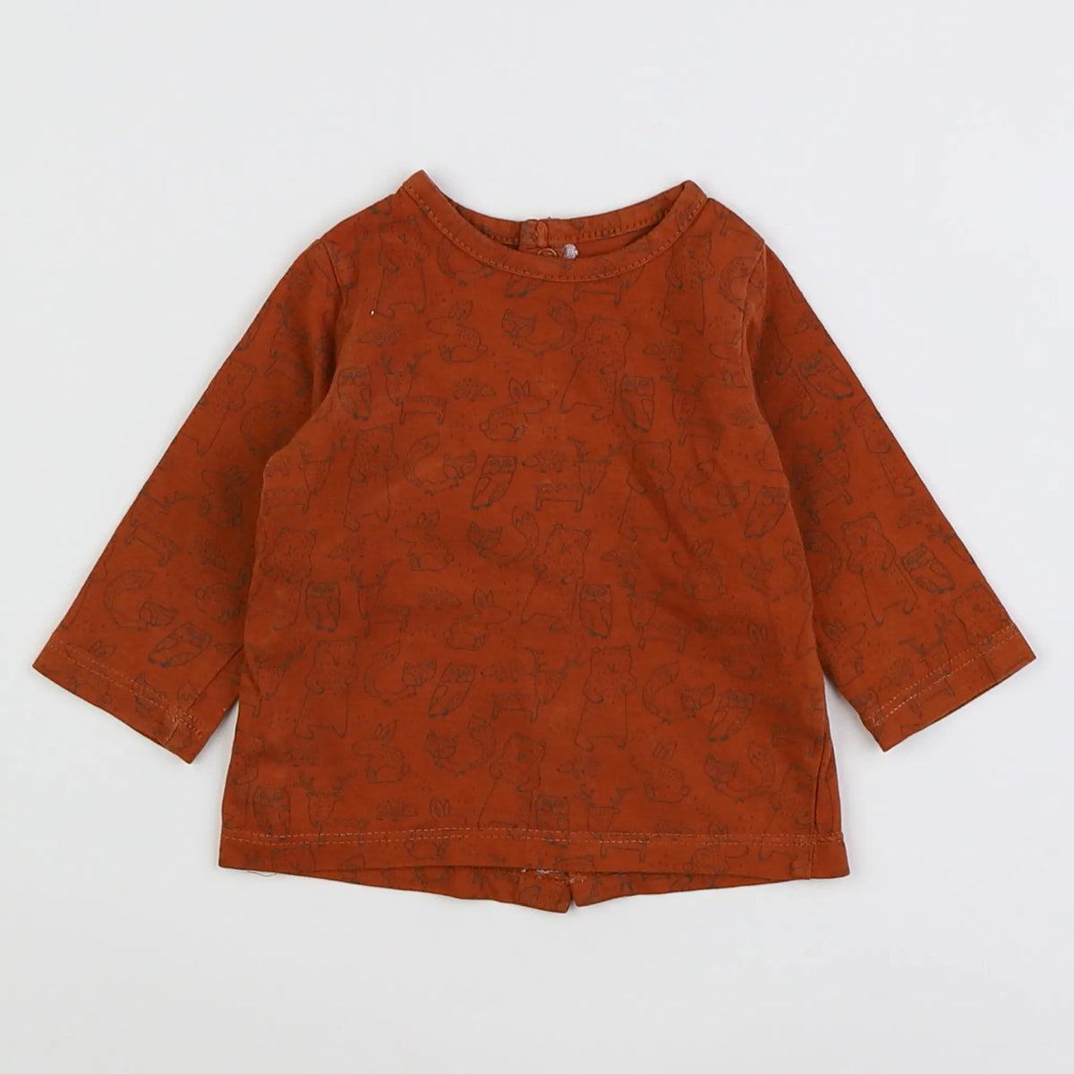 Vertbaudet - tee-shirt marron - 3 mois