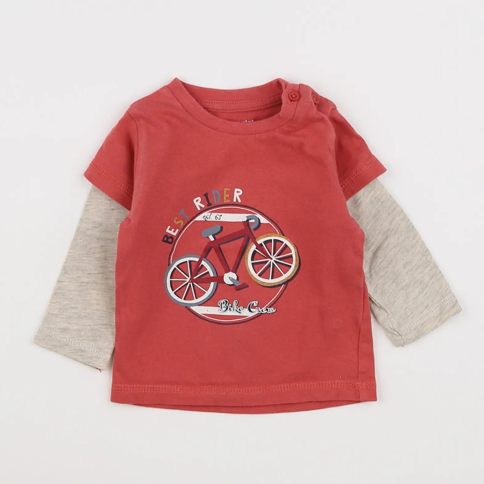 Vertbaudet - tee-shirt rouge - 3 mois