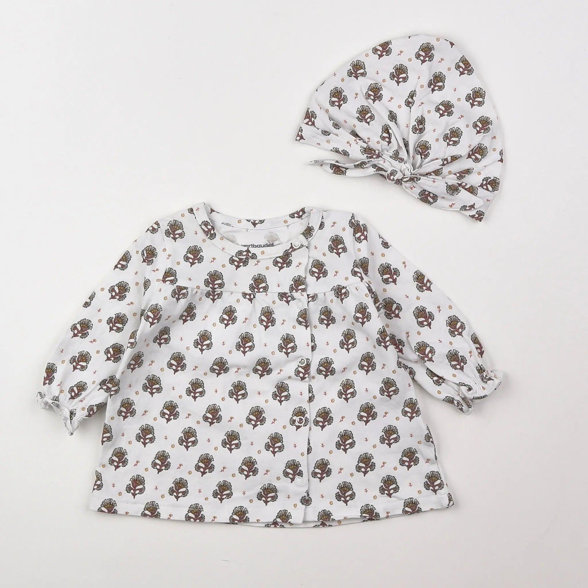 Vertbaudet - tee-shirt blanc - 3 mois