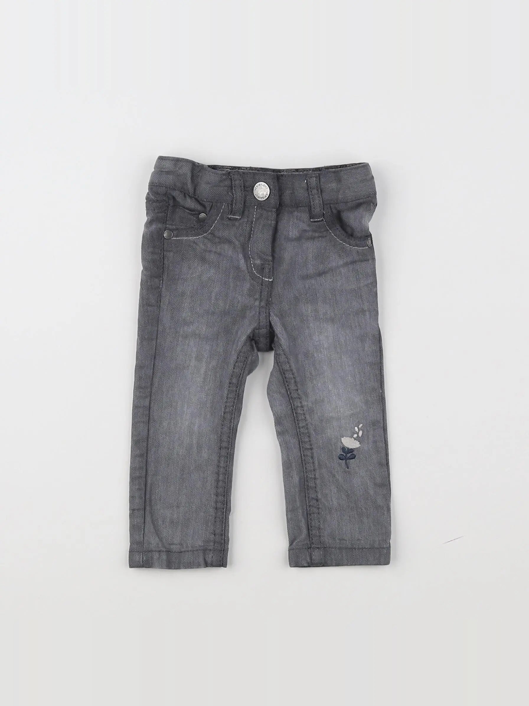 Vertbaudet - jean gris - 3 mois