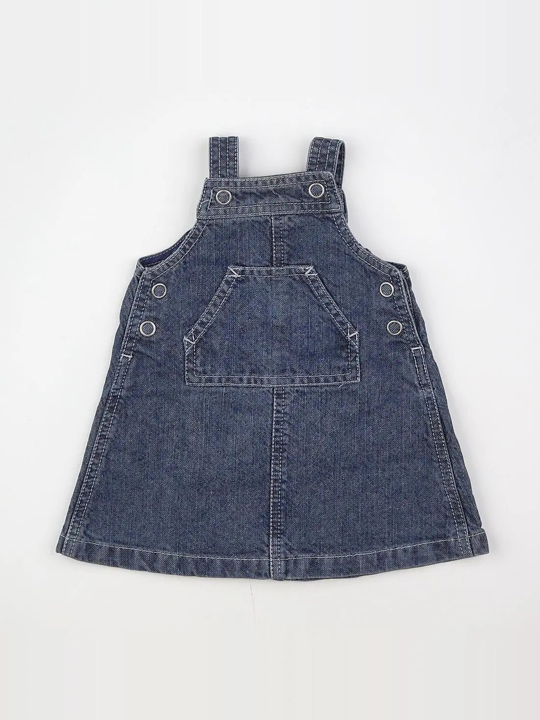 Petit Bateau - robe bleu - 6 mois