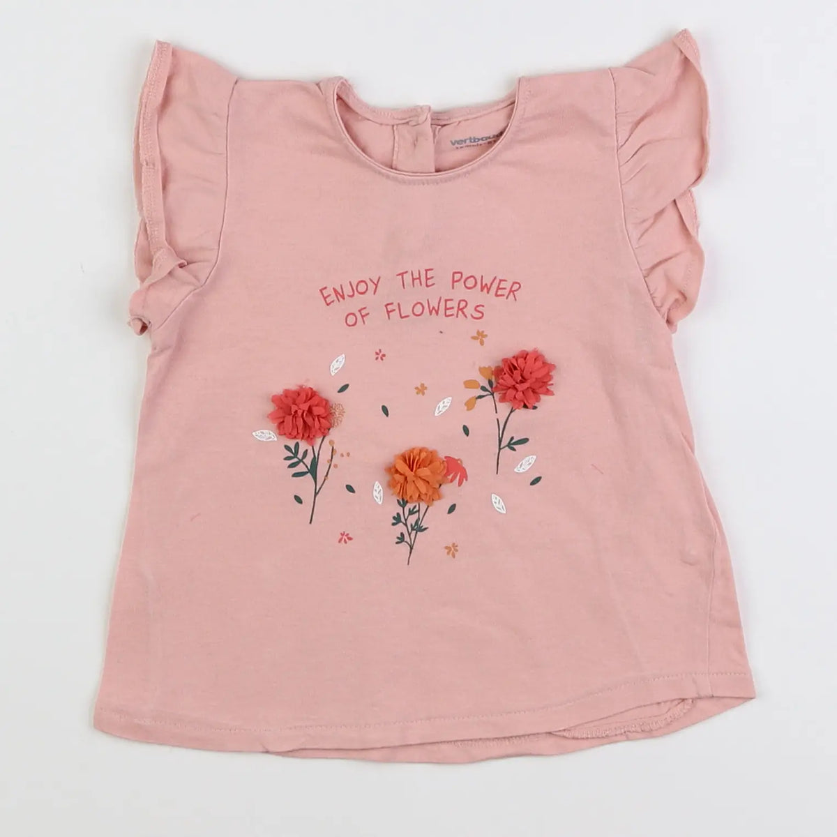 Vertbaudet - tee-shirt rose - 18 mois