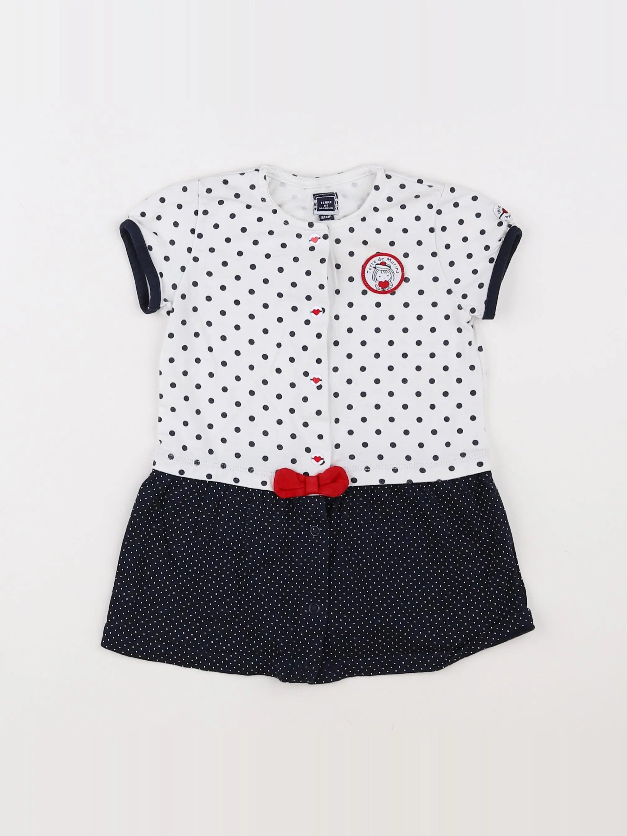 Terre de marins - robe bleu - 18 mois