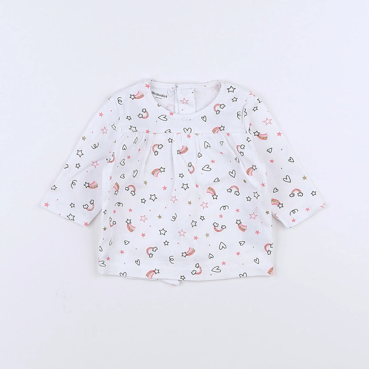 Vertbaudet - pyjama coton multicolore - 3 mois