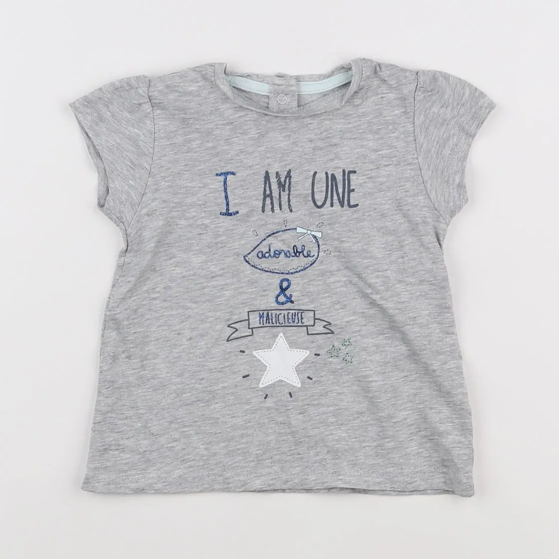 Vertbaudet - tee-shirt gris - 12 mois
