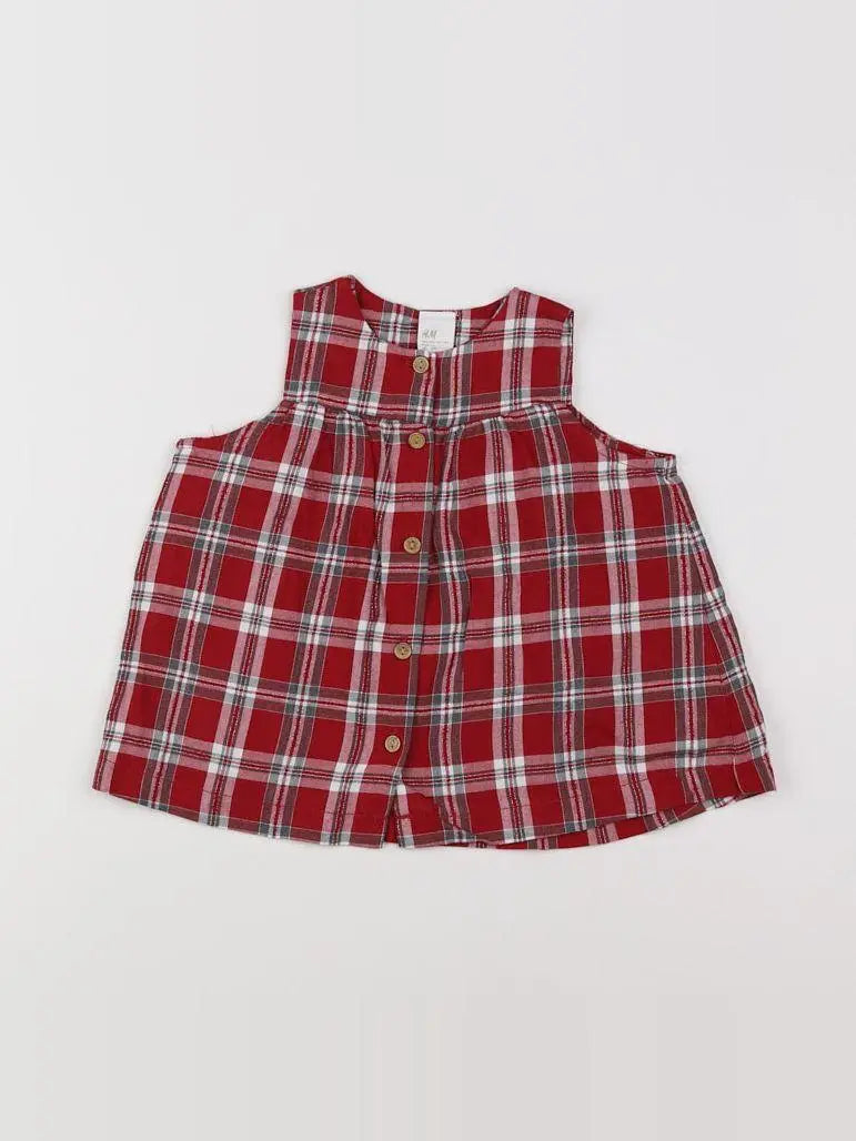 H&M - robe rouge - 6 mois