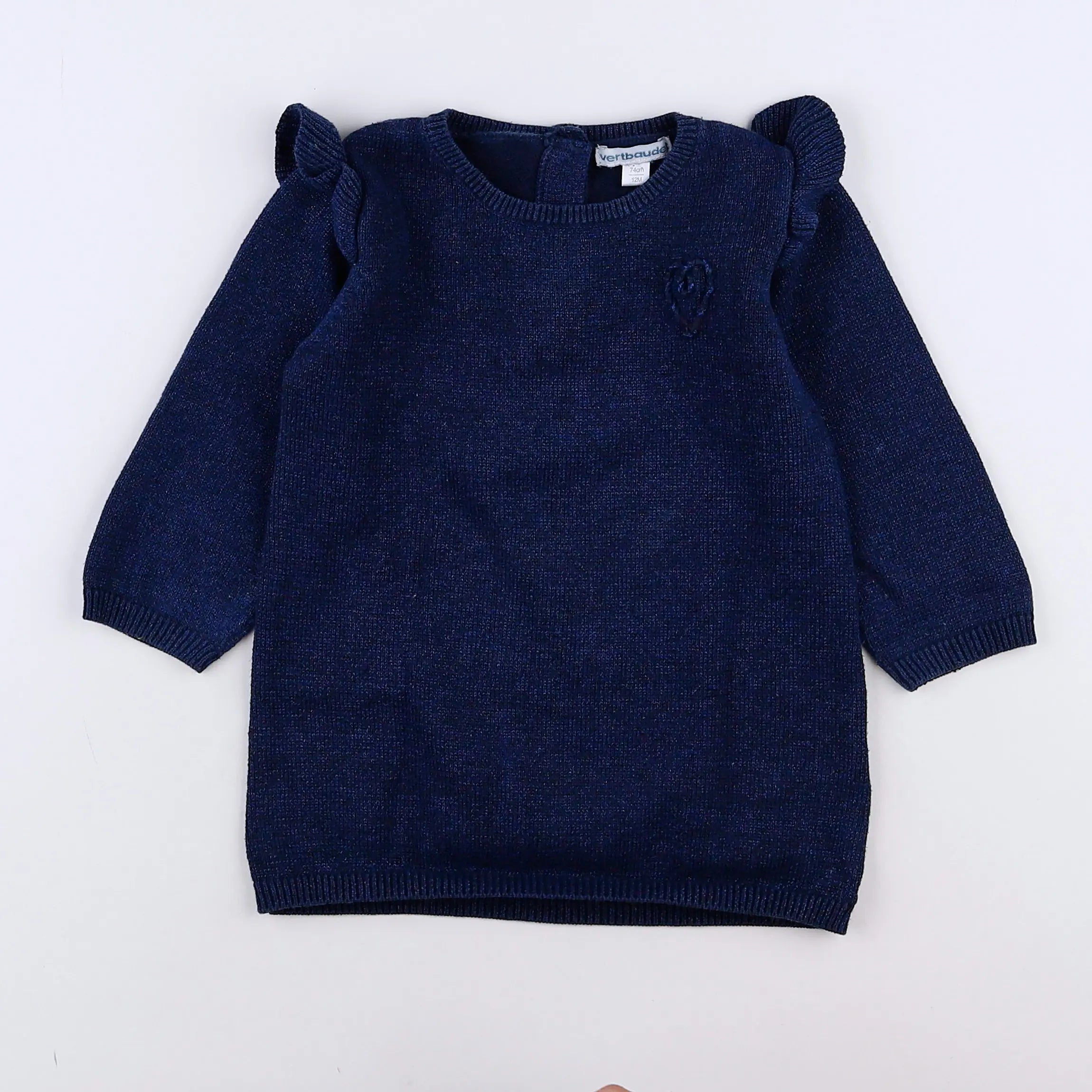 Vertbaudet - robe bleu - 12 mois