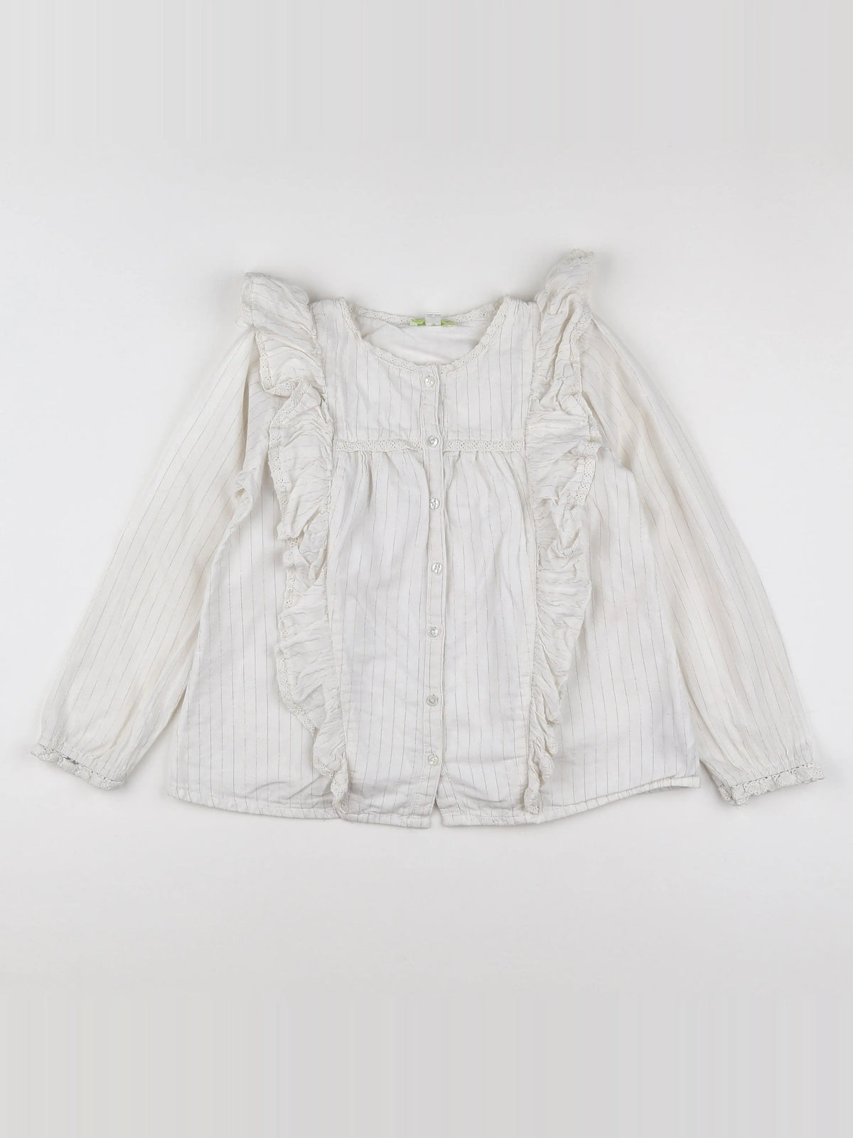 Vertbaudet - blouse blanc, or - 9 ans