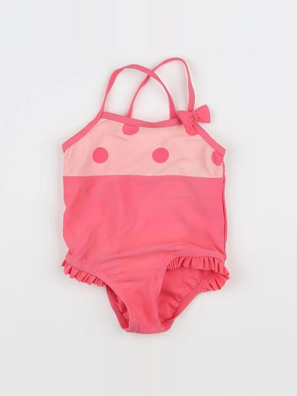 Vertbaudet - maillot de bain rose - 12 mois