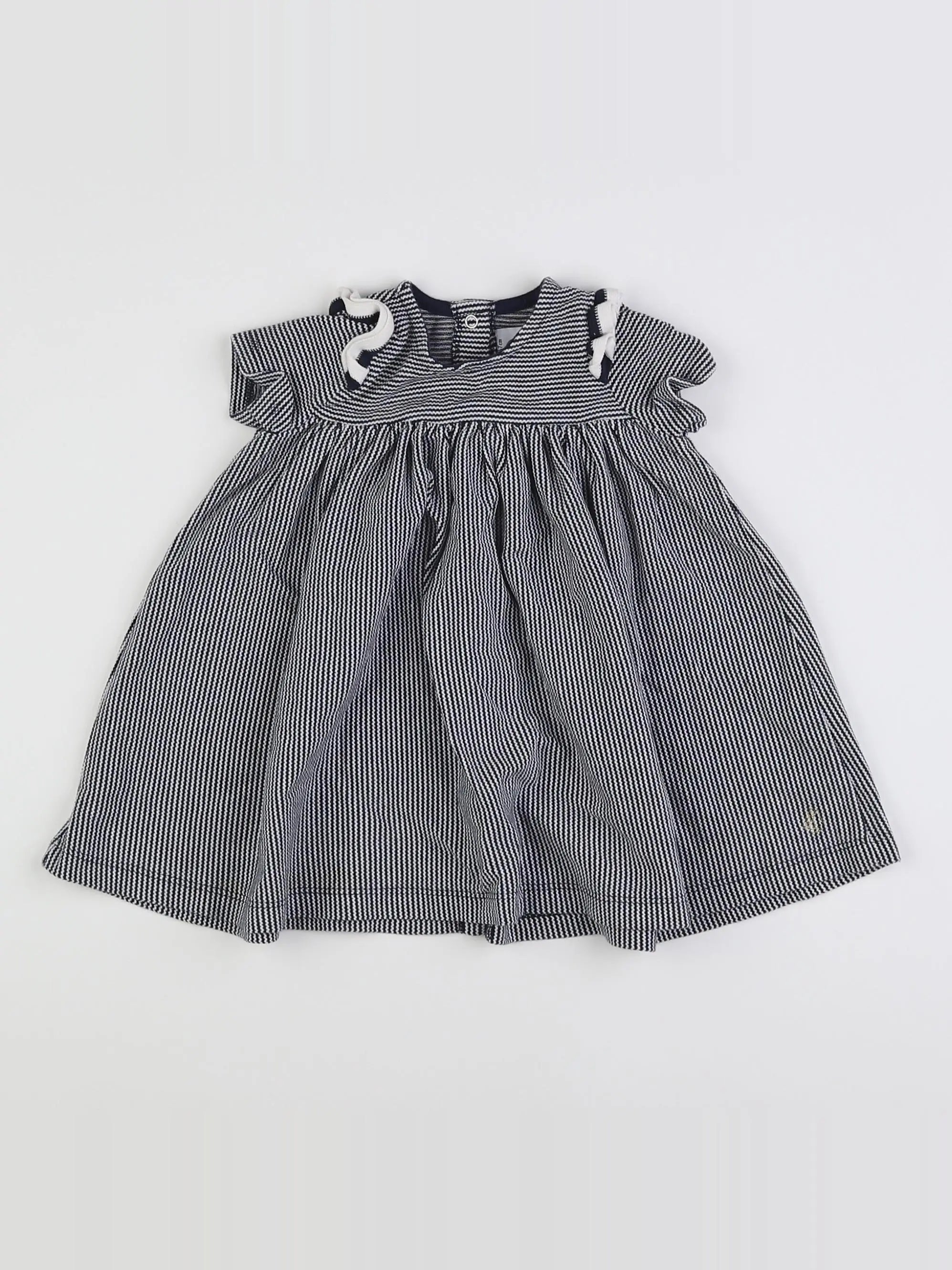 Petit Bateau - robe bleu - 6 mois