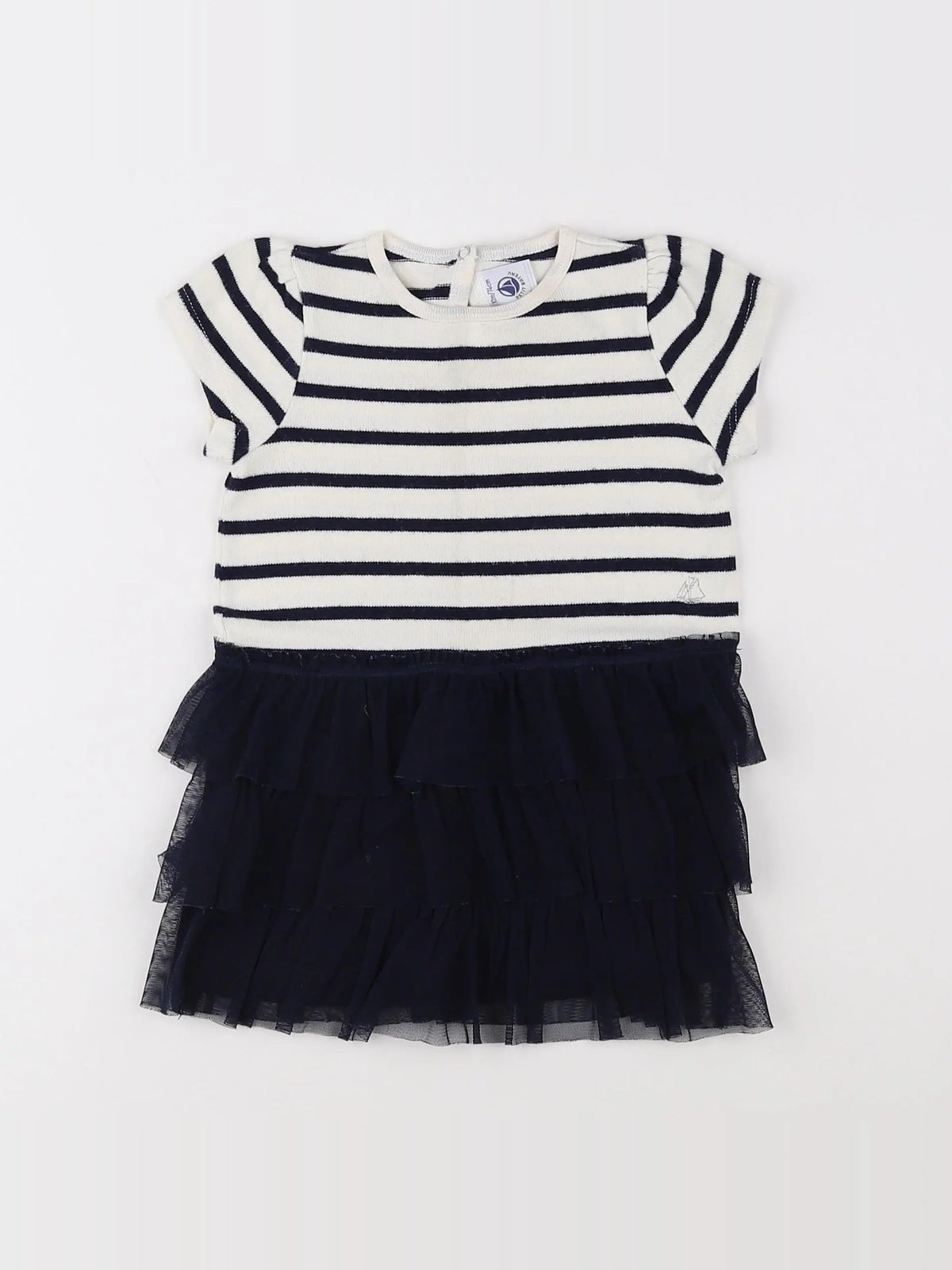 Petit Bateau - robe bleu - 12 mois
