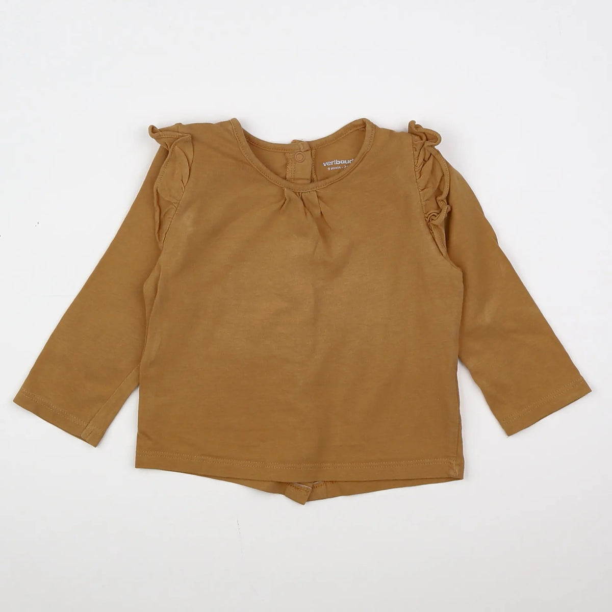 Vertbaudet - tee-shirt marron - 9 mois