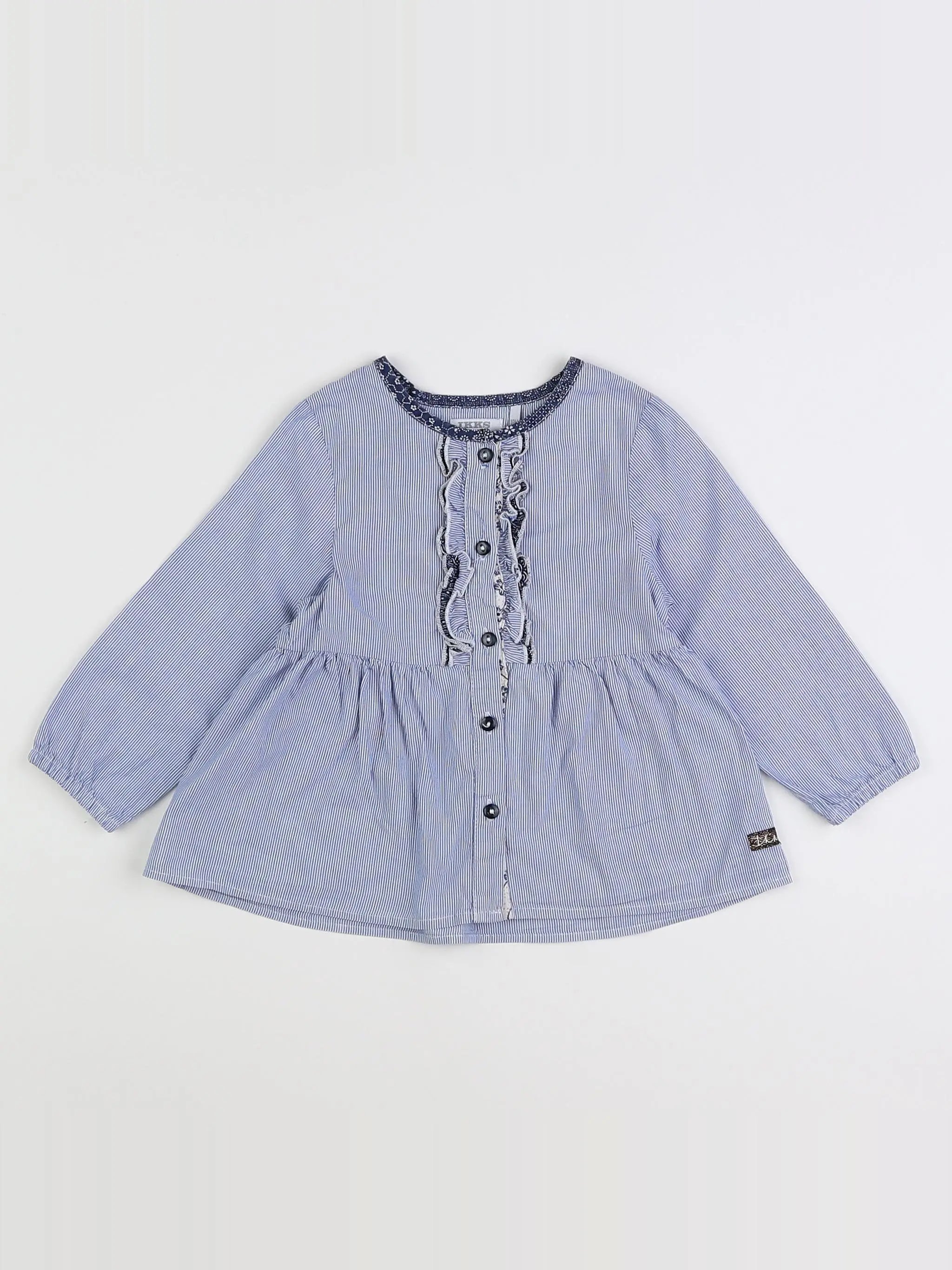 IKKS - blouse bleu, blanc - 18 mois