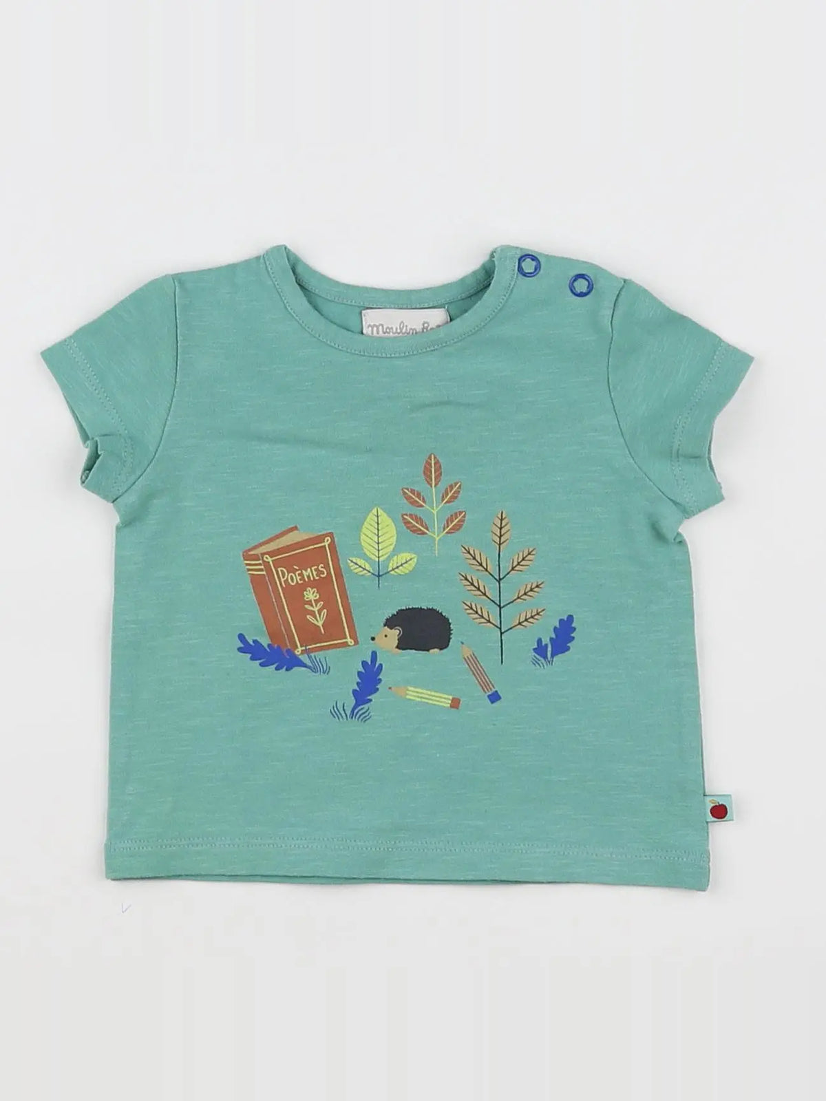 Moulin Roty - tee-shirt vert - 3 mois