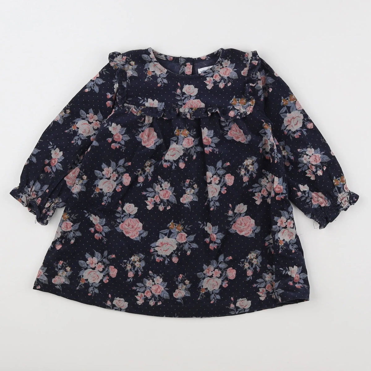 Vertbaudet - robe bleu - 12 mois