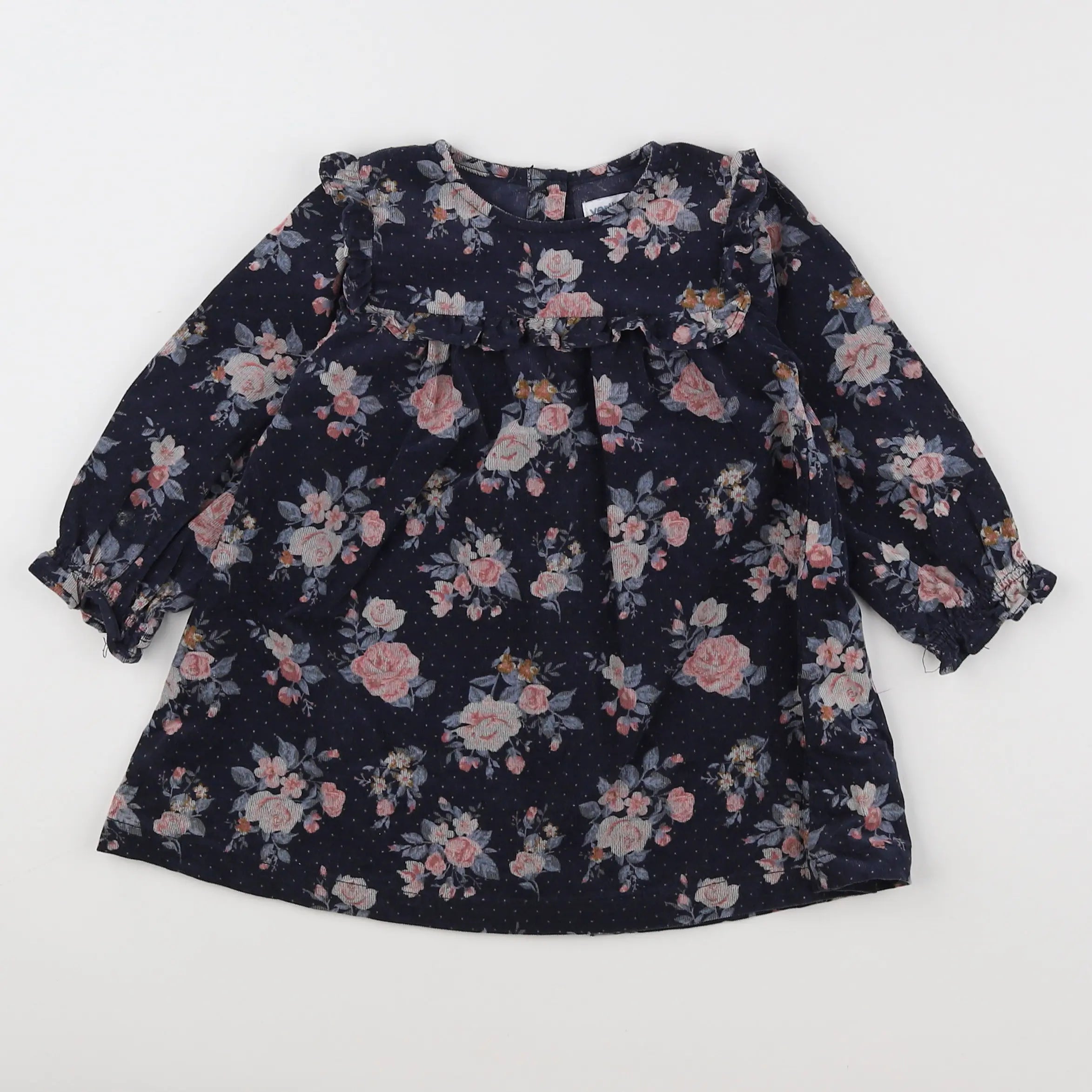 Vertbaudet - robe bleu - 12 mois