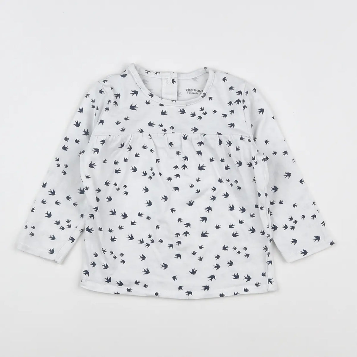 Vertbaudet - tee-shirt blanc - 12 mois