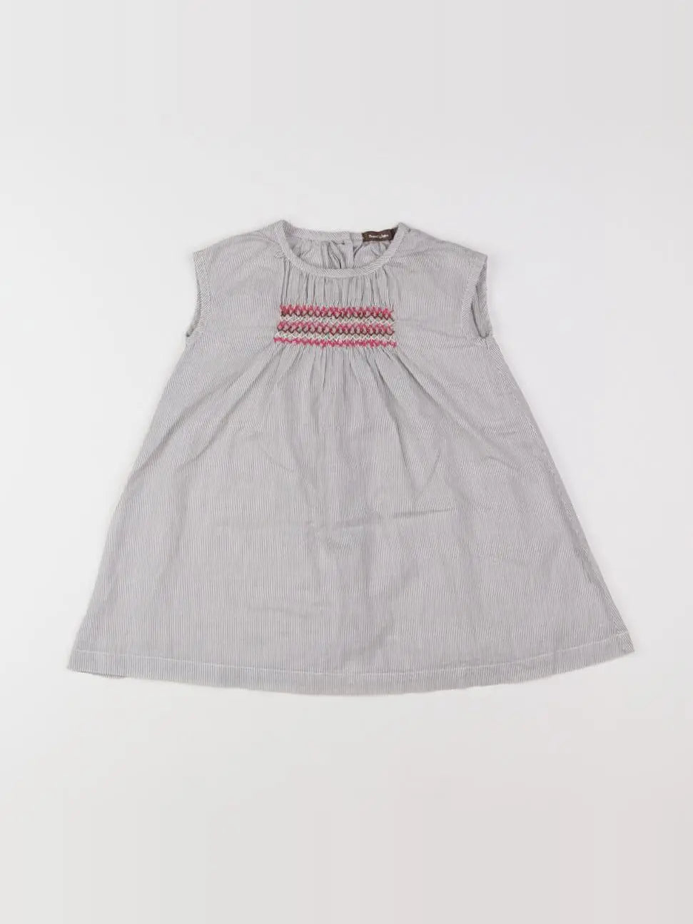 Boutchou - robe gris, blanc - 12 mois