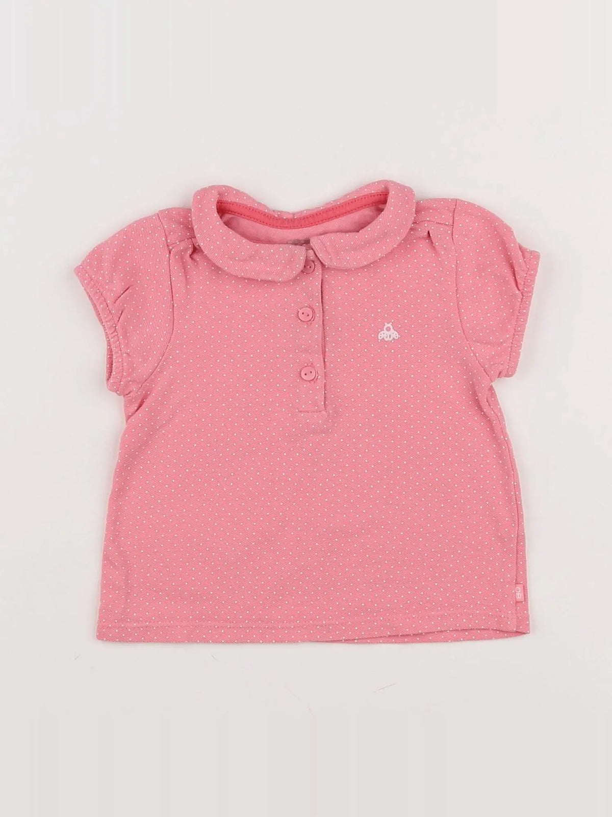 Vertbaudet - polo rose - 12 mois