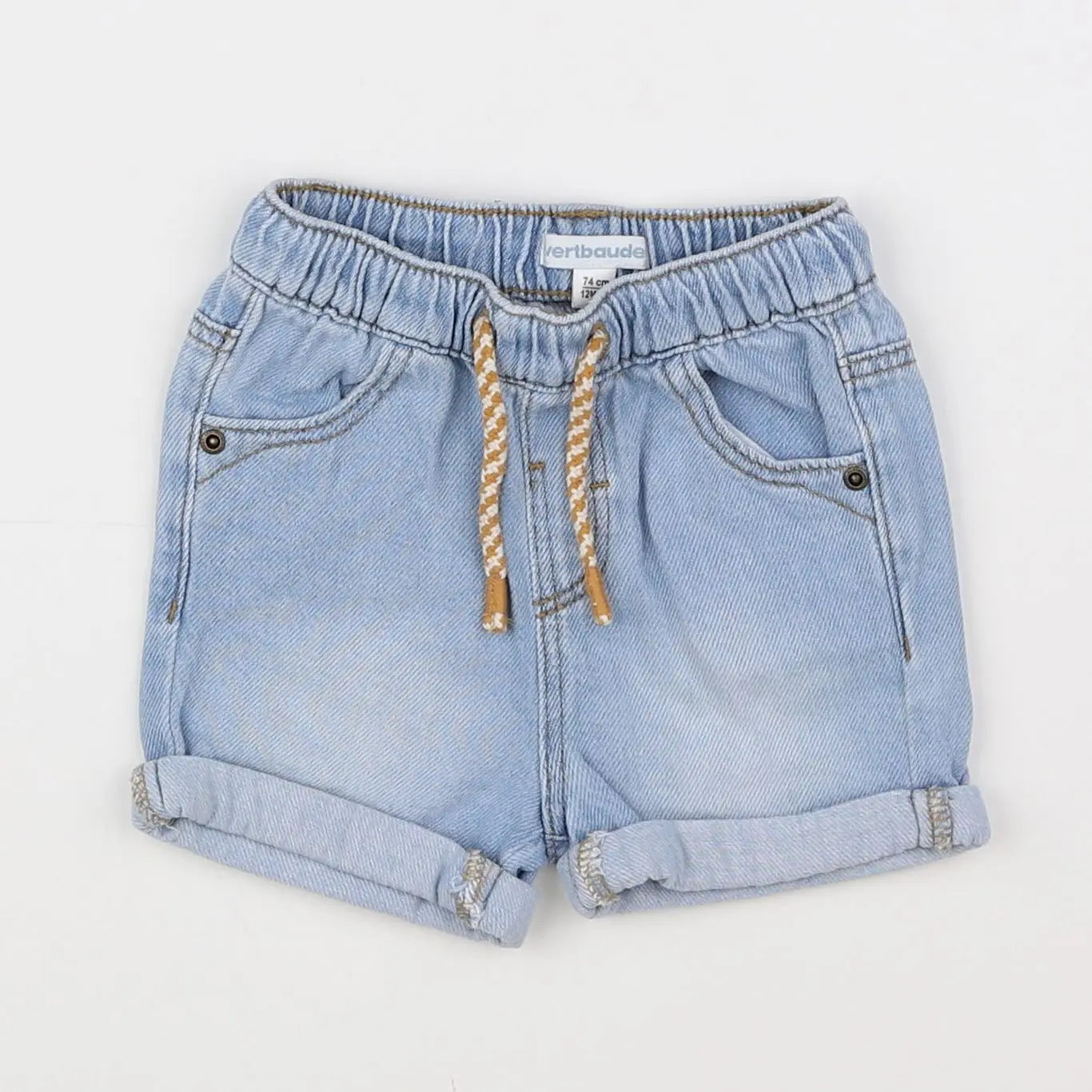 Vertbaudet - short bleu - 12 mois